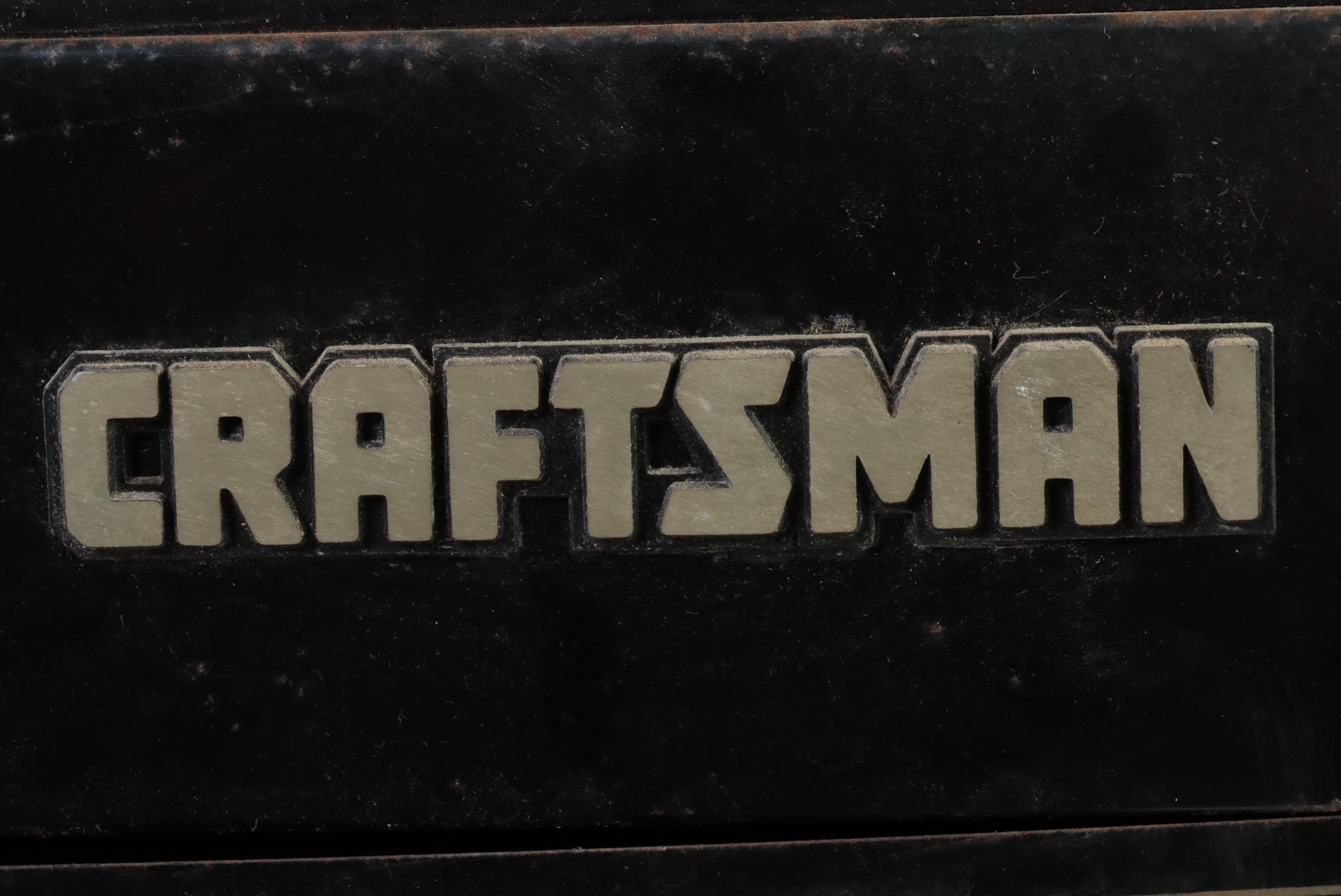 Craftsman Black Steel Two-Part Rolling Tool Storage Cabinet