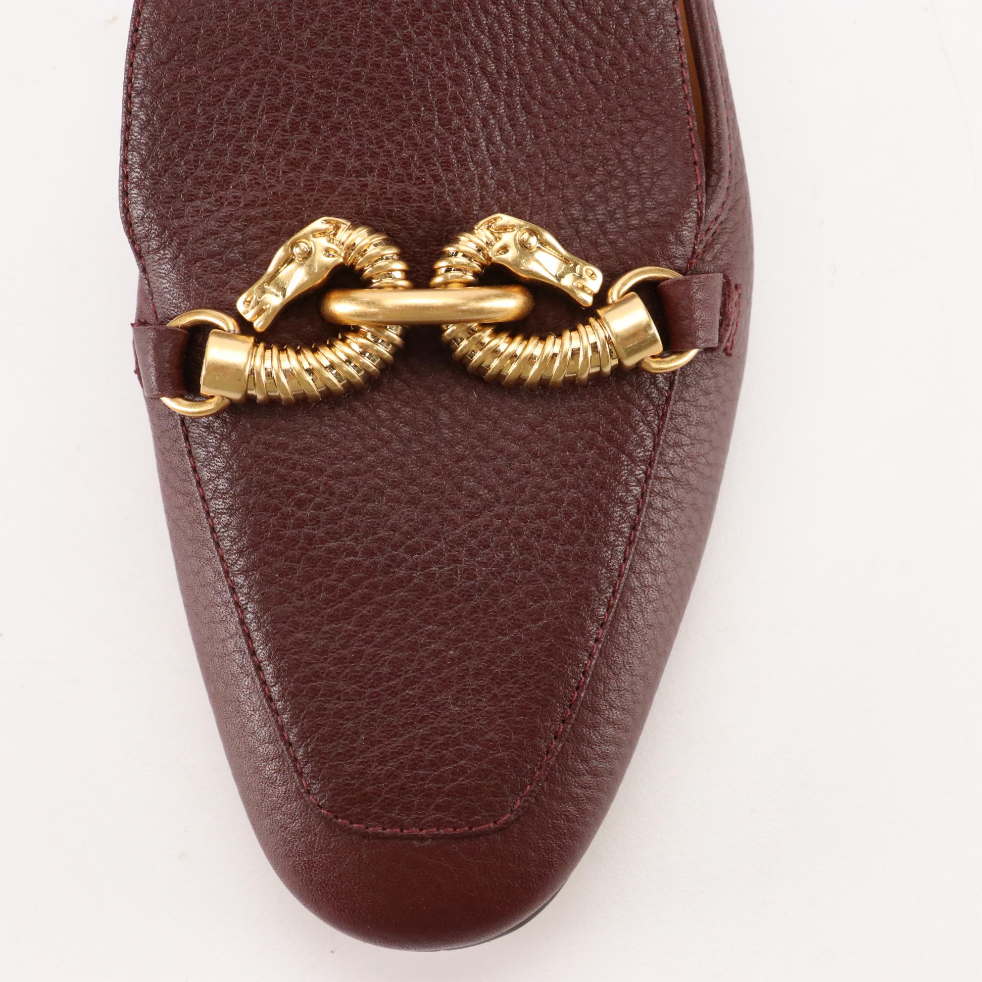 Tory Burch Jessa Mules in Pebbled Leather with Box