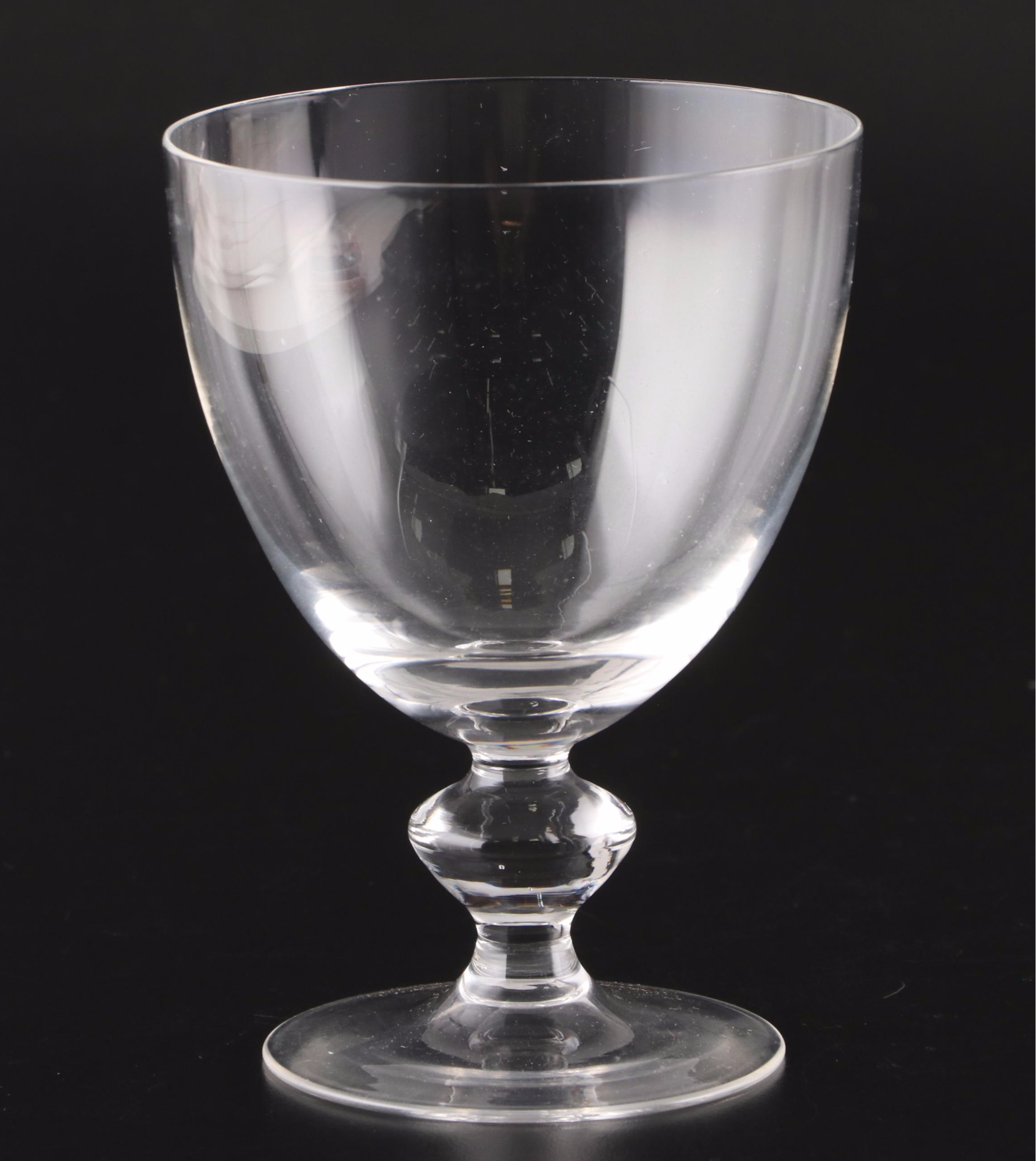Etched Glass Wine Glasses, 20th Century