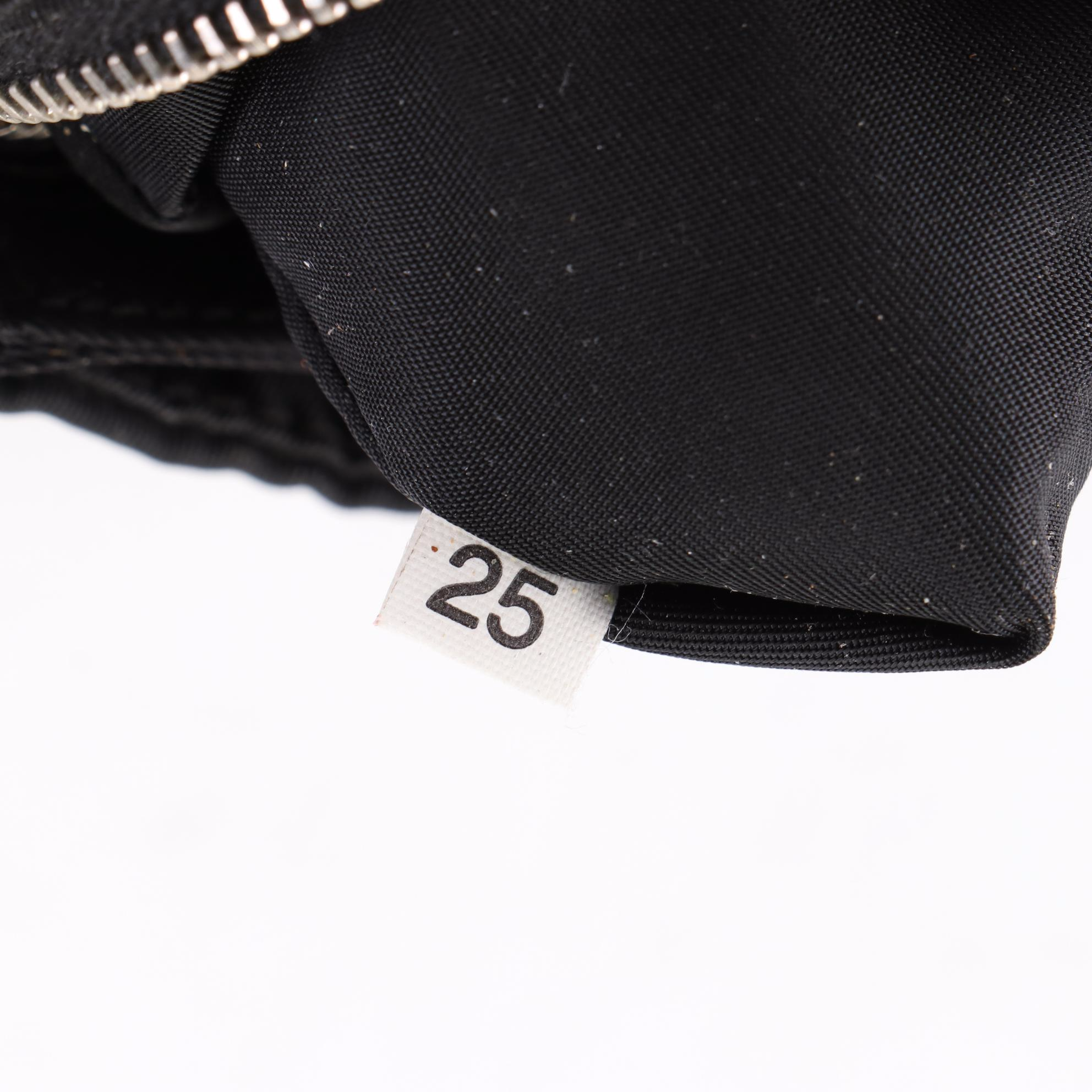 Prada Bow Handbag in Black Tessuto Nylon with Beaded Handle