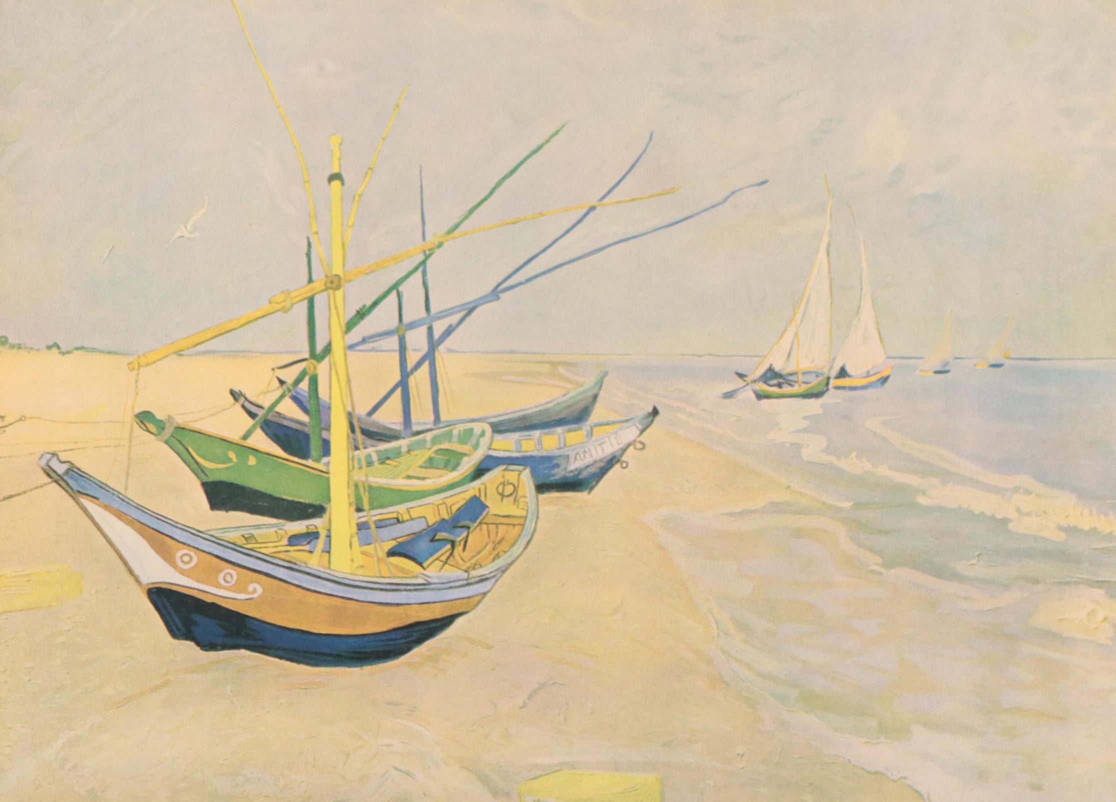 Offset Lithograph After Vincent van Gogh "Fishing Boats on the Beach"