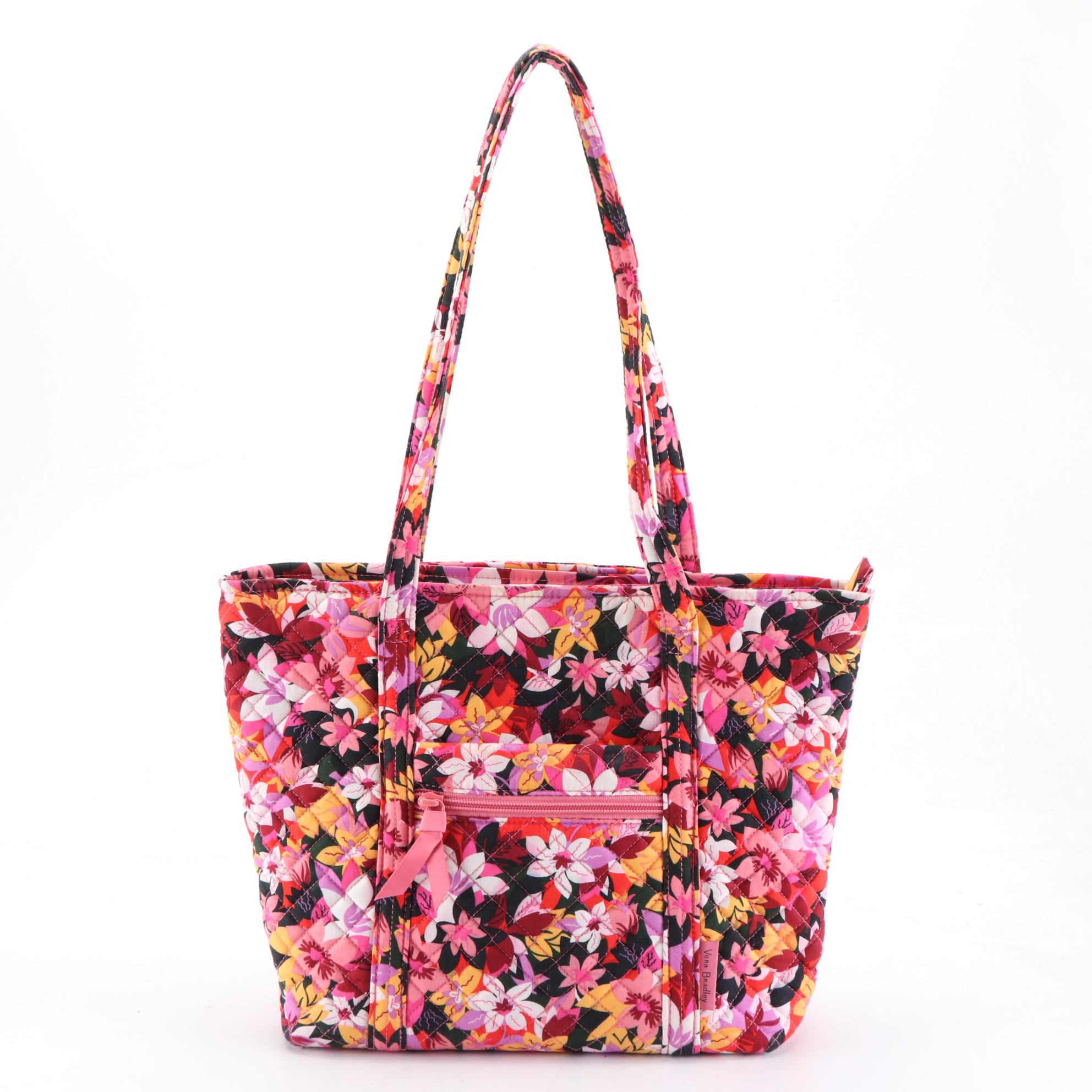 Vera Bradley Quilted Cotton Laptop Zip Case and Shoulder Tote