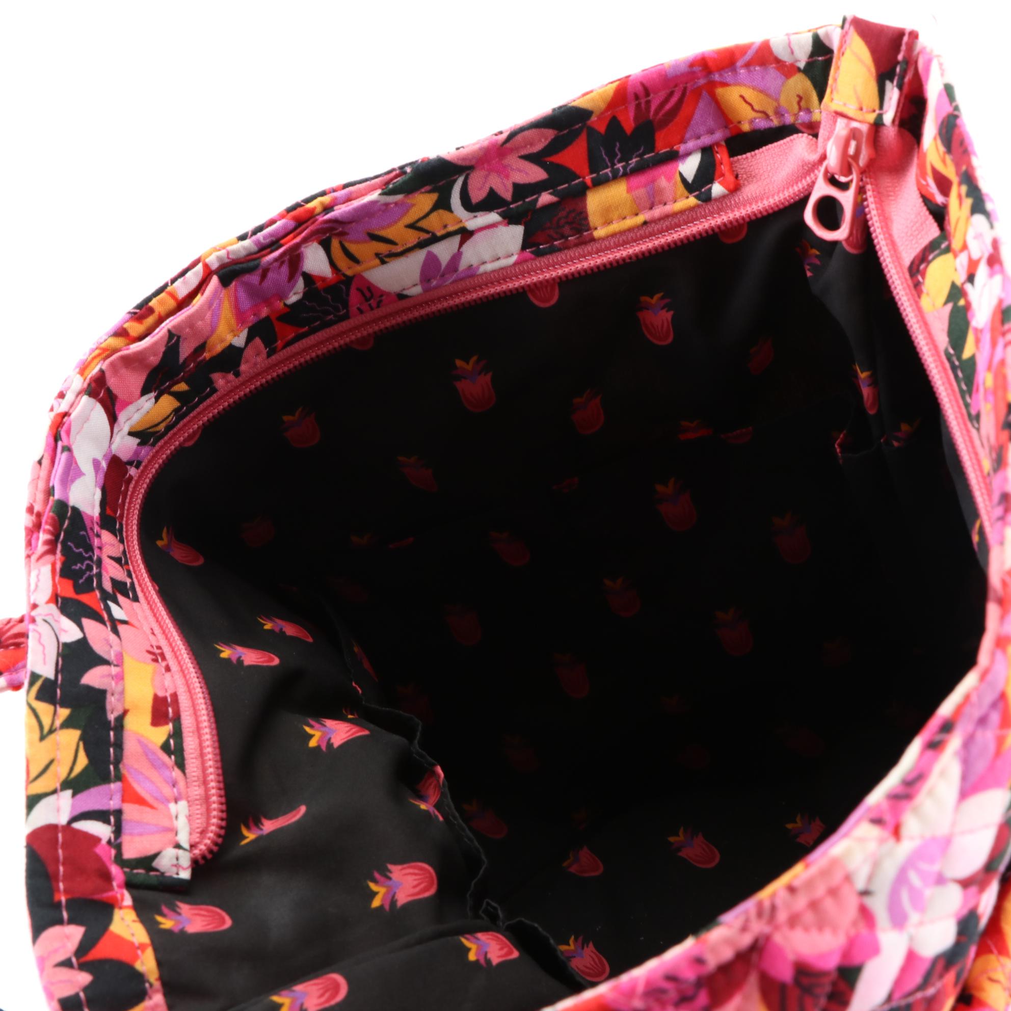 Vera Bradley Quilted Cotton Laptop Zip Case and Shoulder Tote