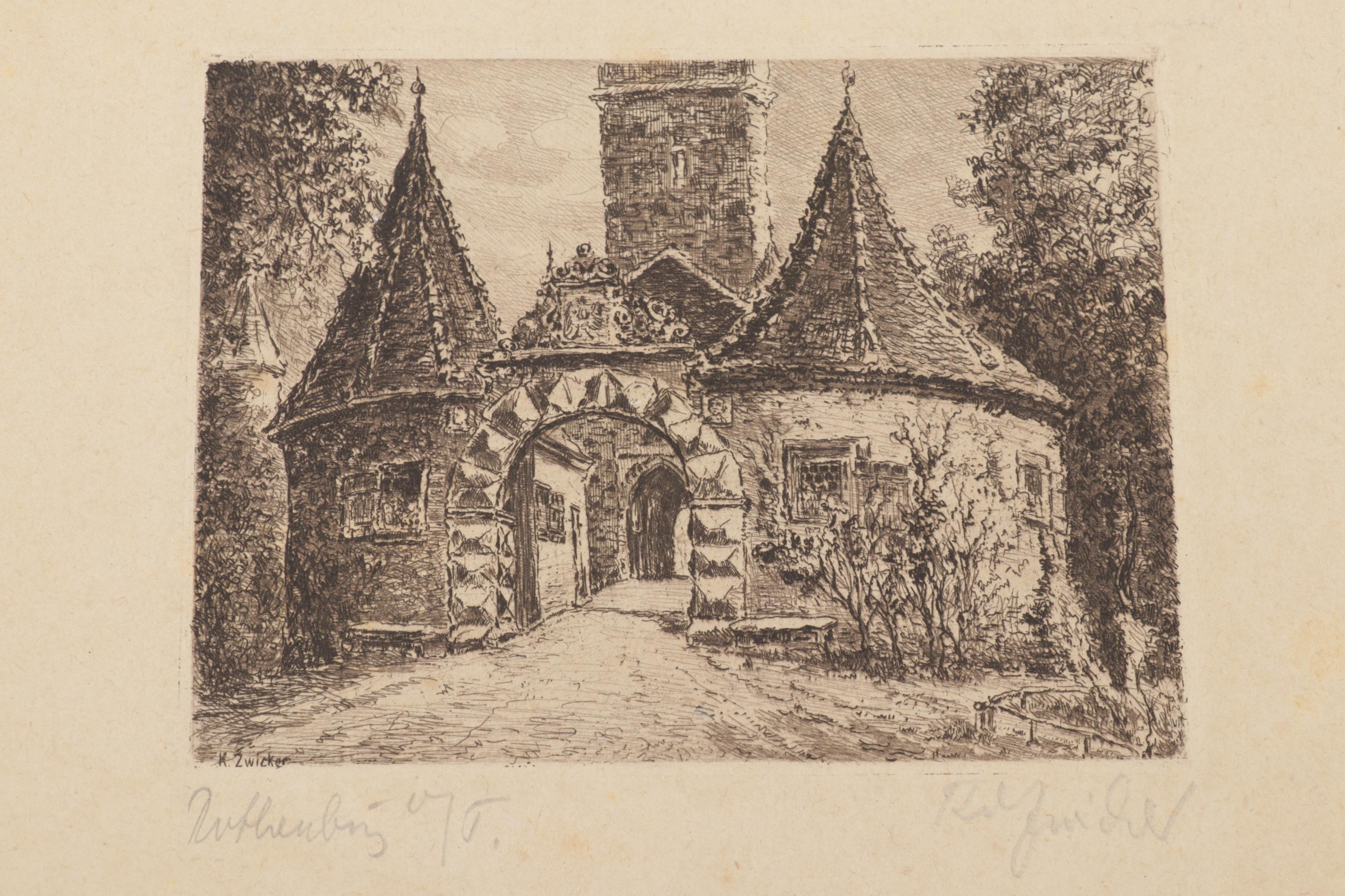 Central European Etchings Featuring Paul Sollmann and Herbert Kuron