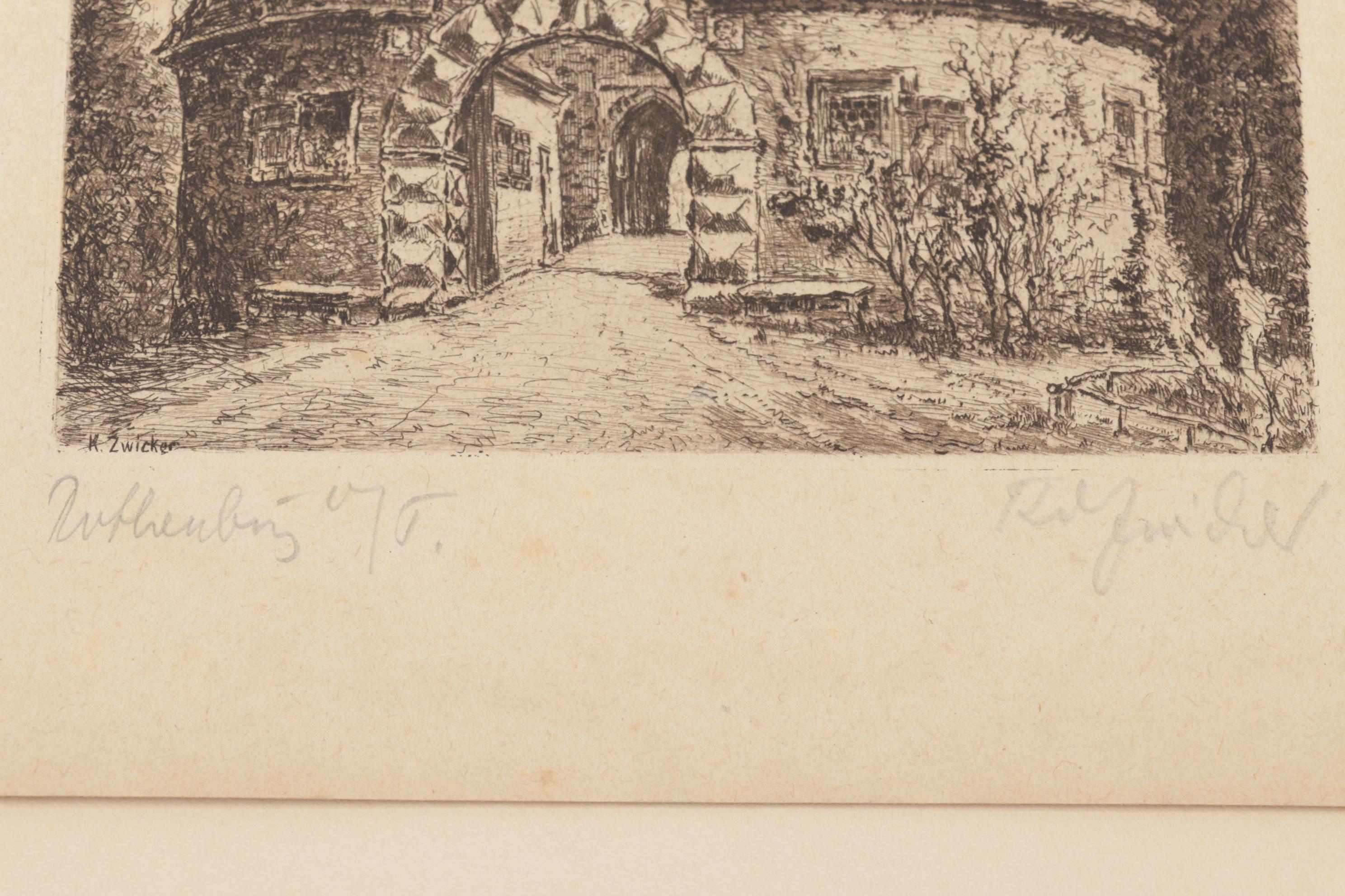 Central European Etchings Featuring Paul Sollmann and Herbert Kuron