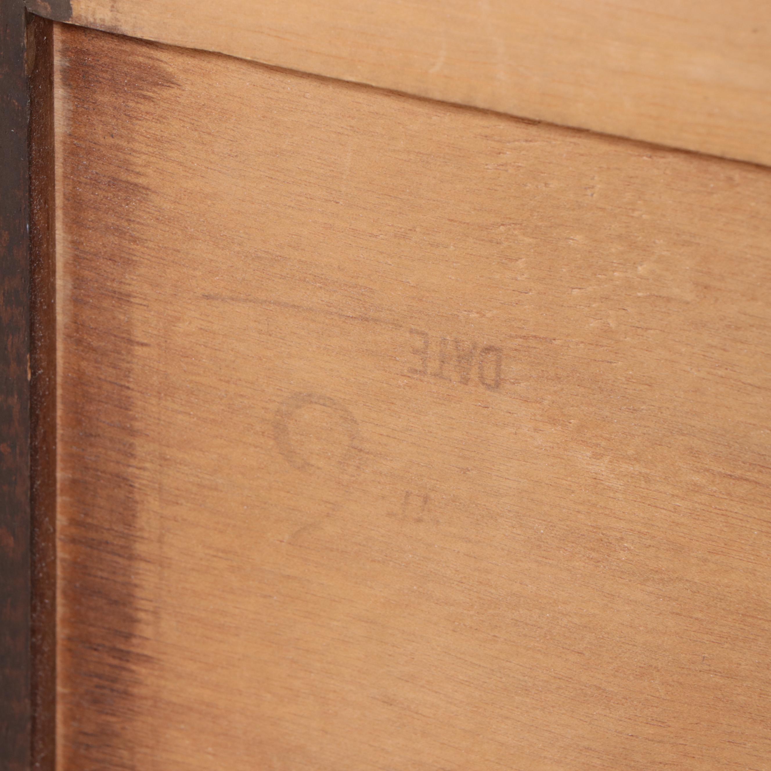 French Provincial Style Walnut Three-Drawer Bedside Commode, 20th Century