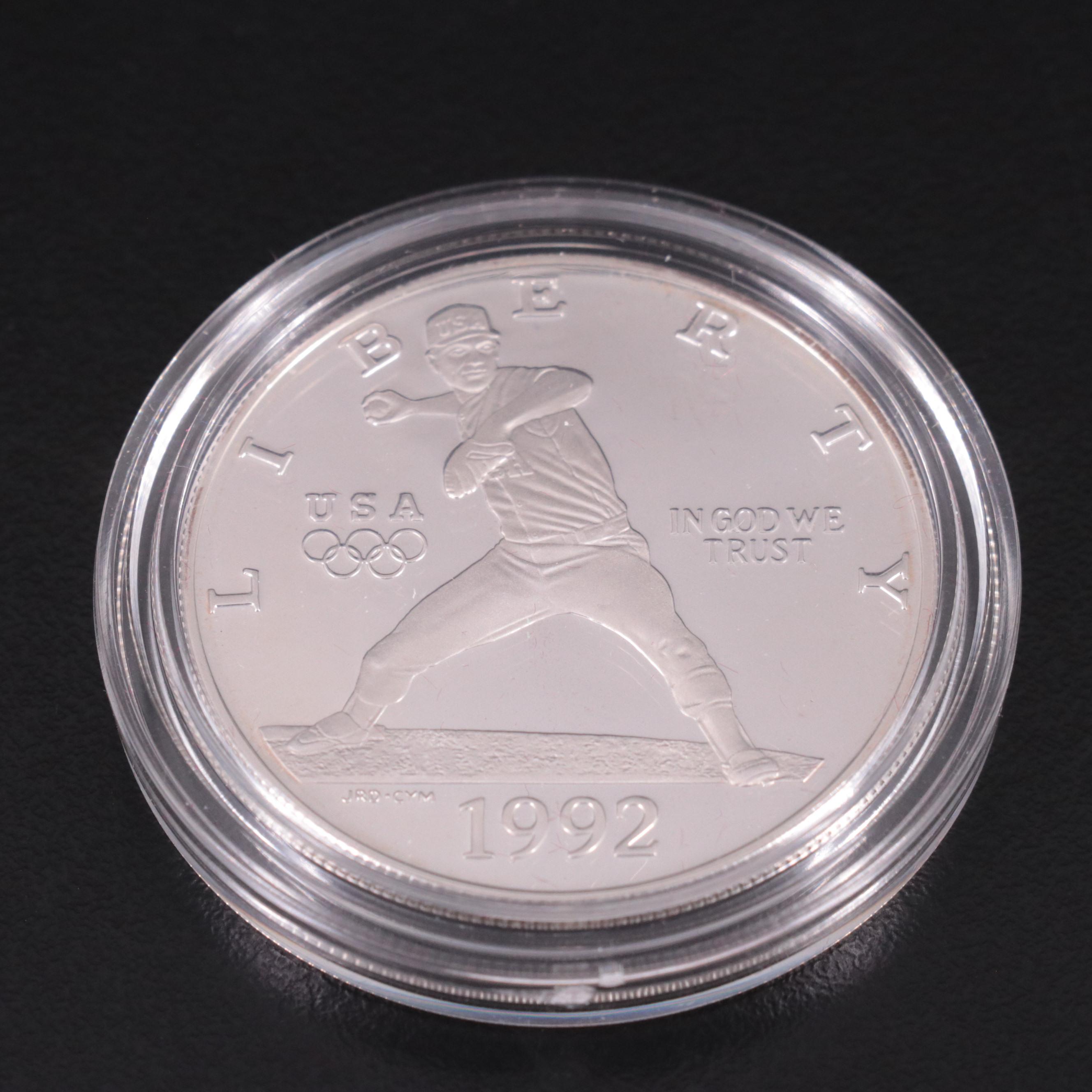 Group of Five Different Proof Modern Commemorative Silver Dollars