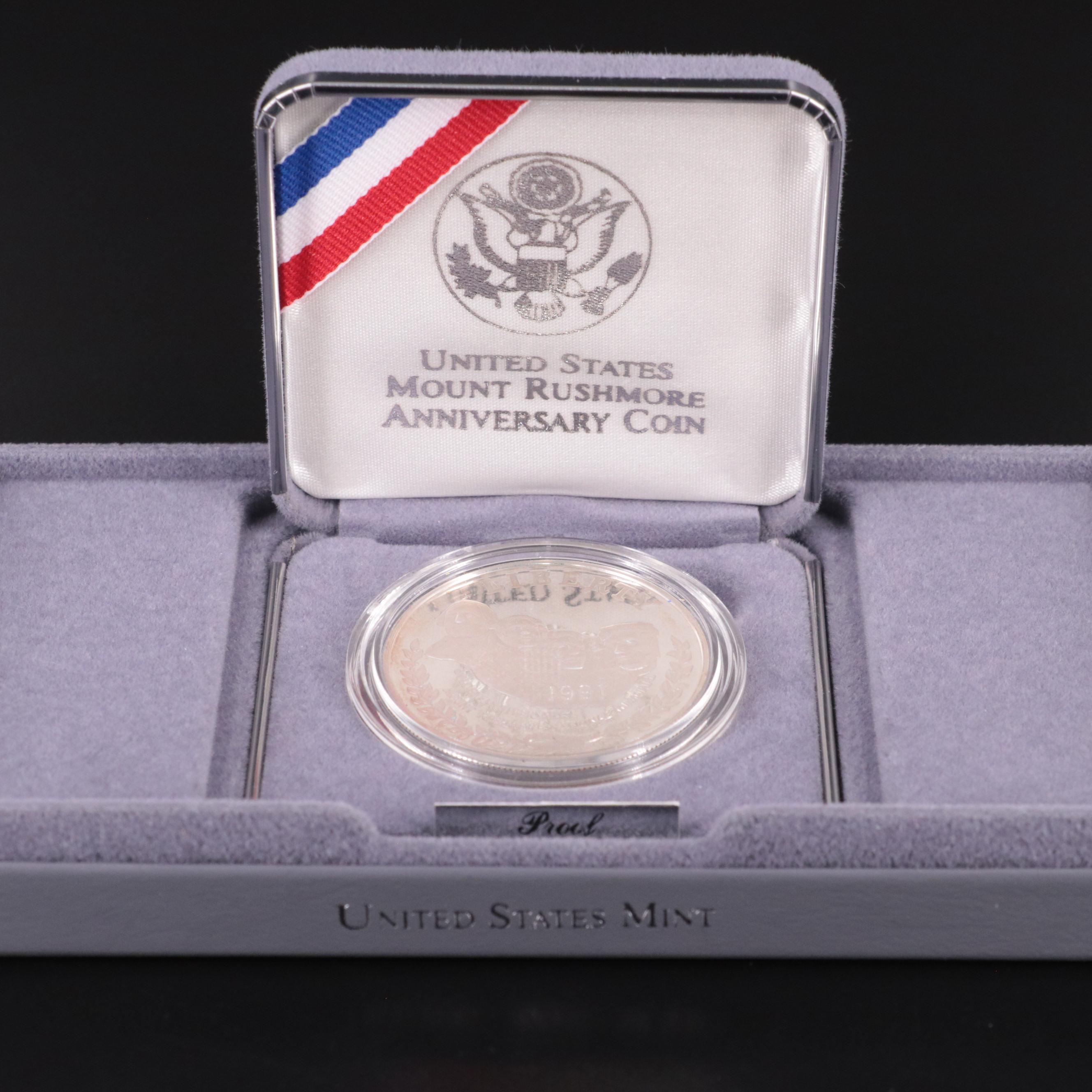 Group of Five Different Proof Modern Commemorative Silver Dollars