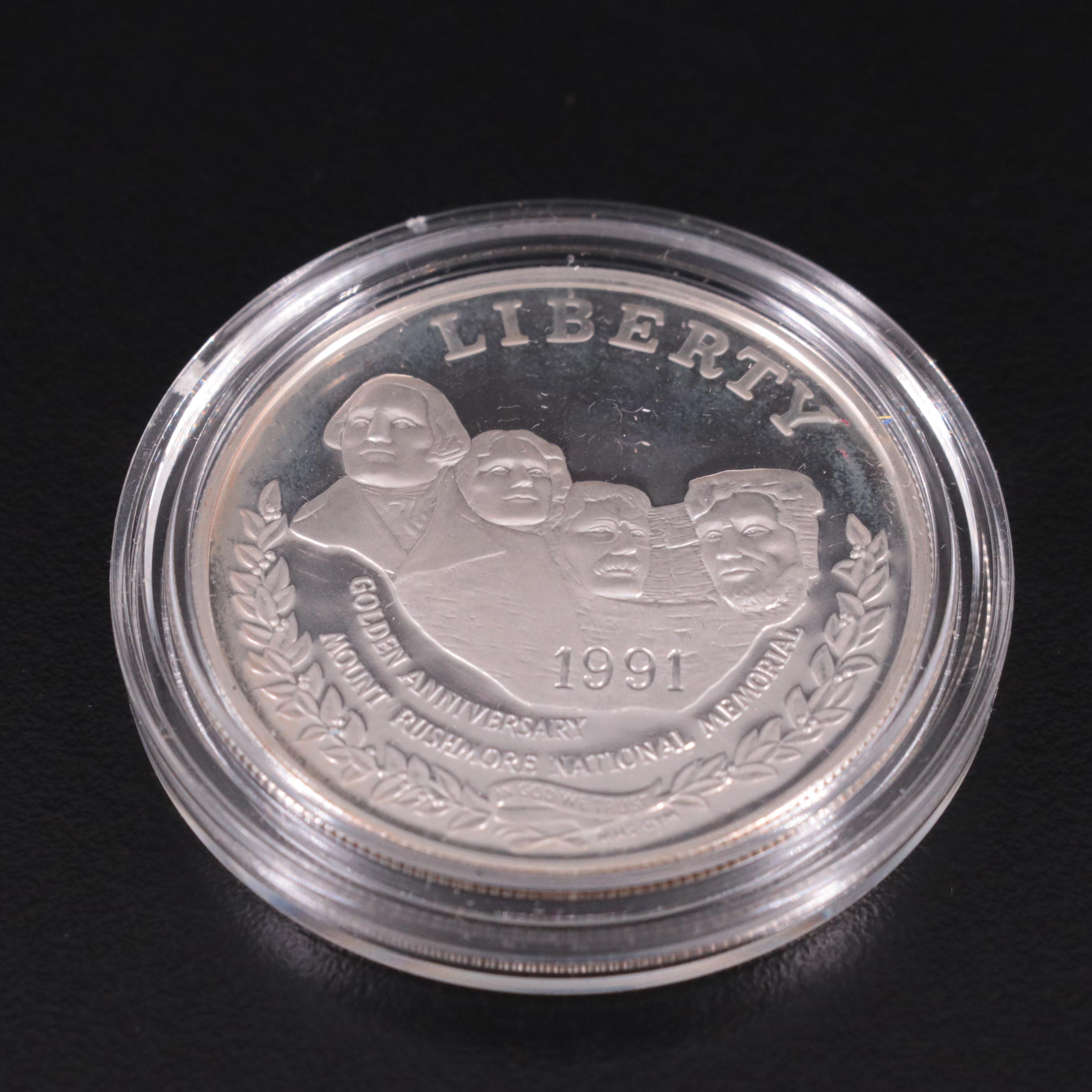 Group of Five Different Proof Modern Commemorative Silver Dollars
