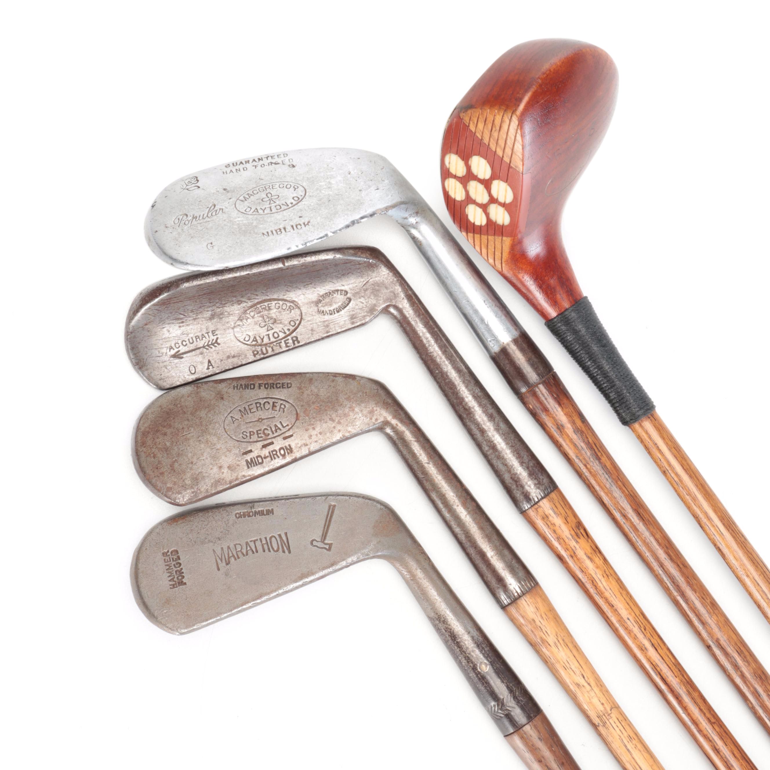 MacGregor Hickory Shaft Irons, Master Driver, Other Golf Club