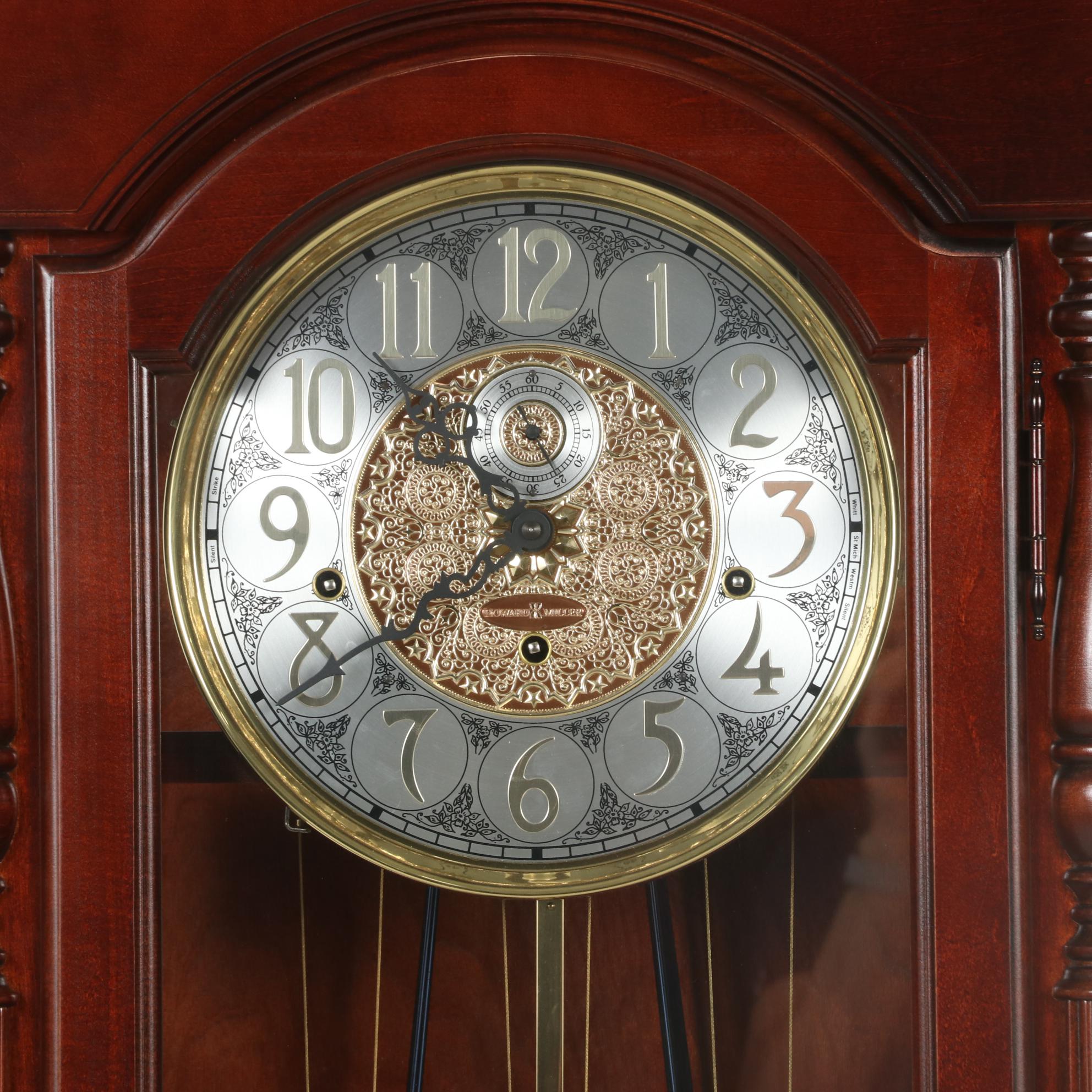 Howard Miller Chippendale Style Broken Bonnet Grandfather Clock