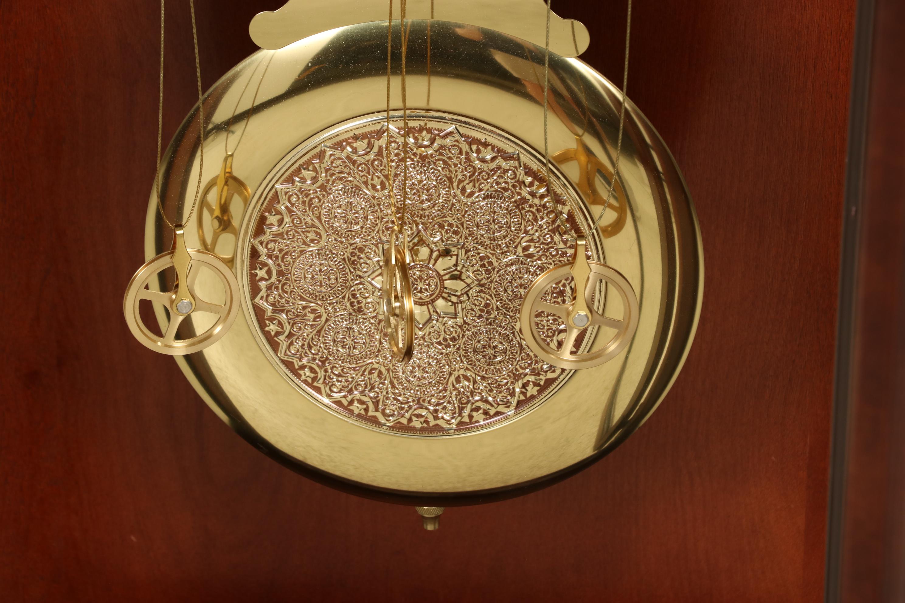 Howard Miller Chippendale Style Broken Bonnet Grandfather Clock