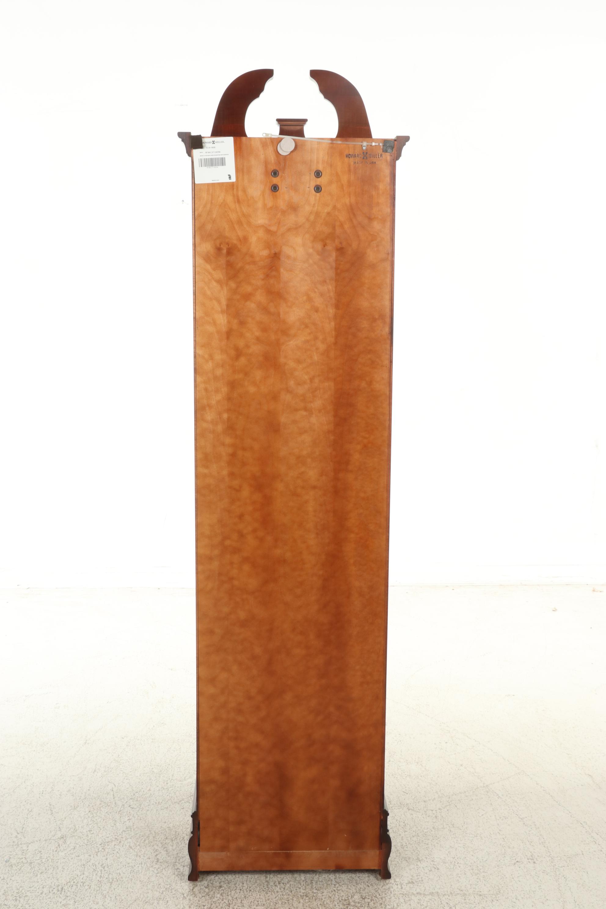 Howard Miller Chippendale Style Broken Bonnet Grandfather Clock