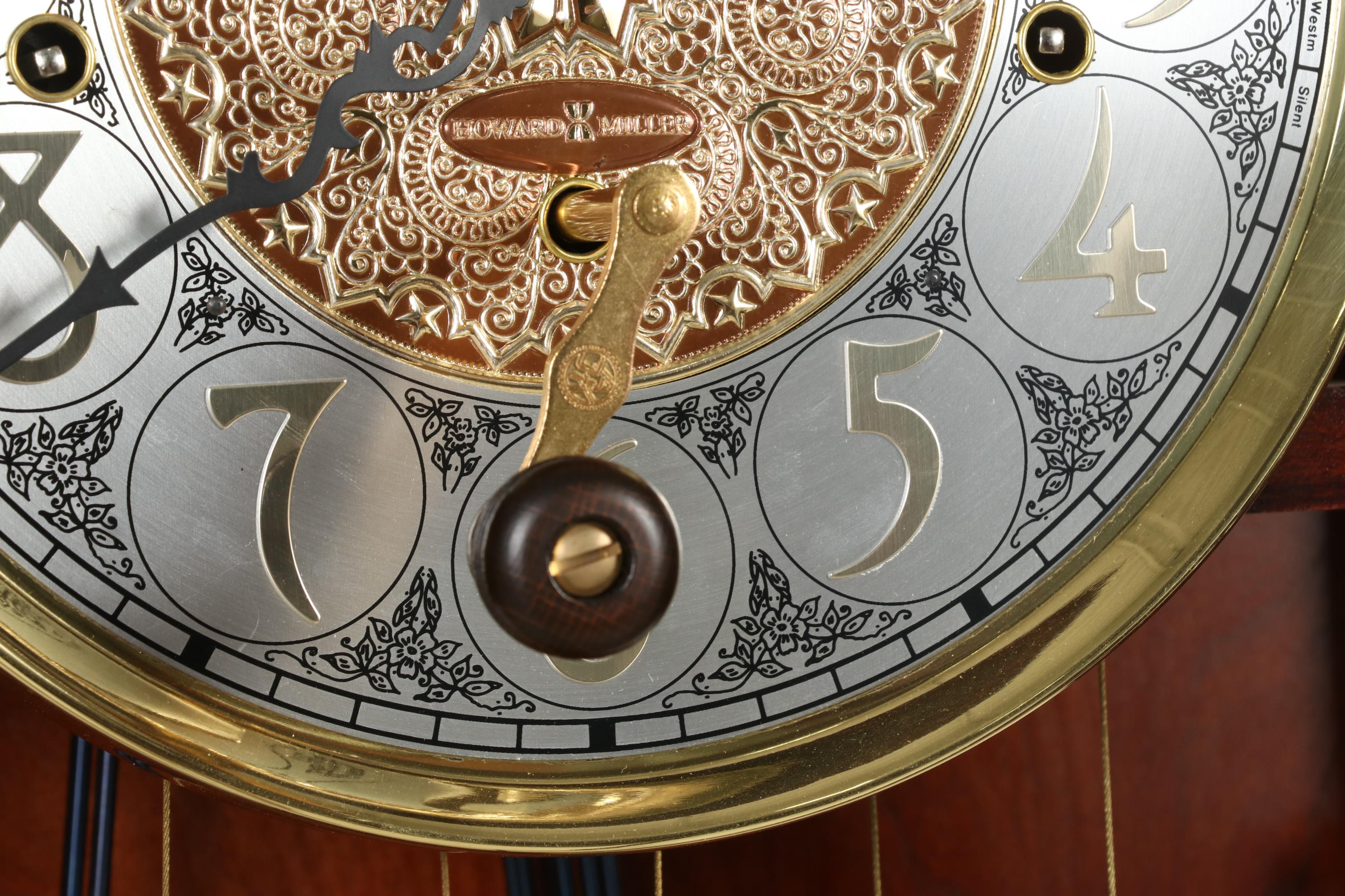 Howard Miller Chippendale Style Broken Bonnet Grandfather Clock