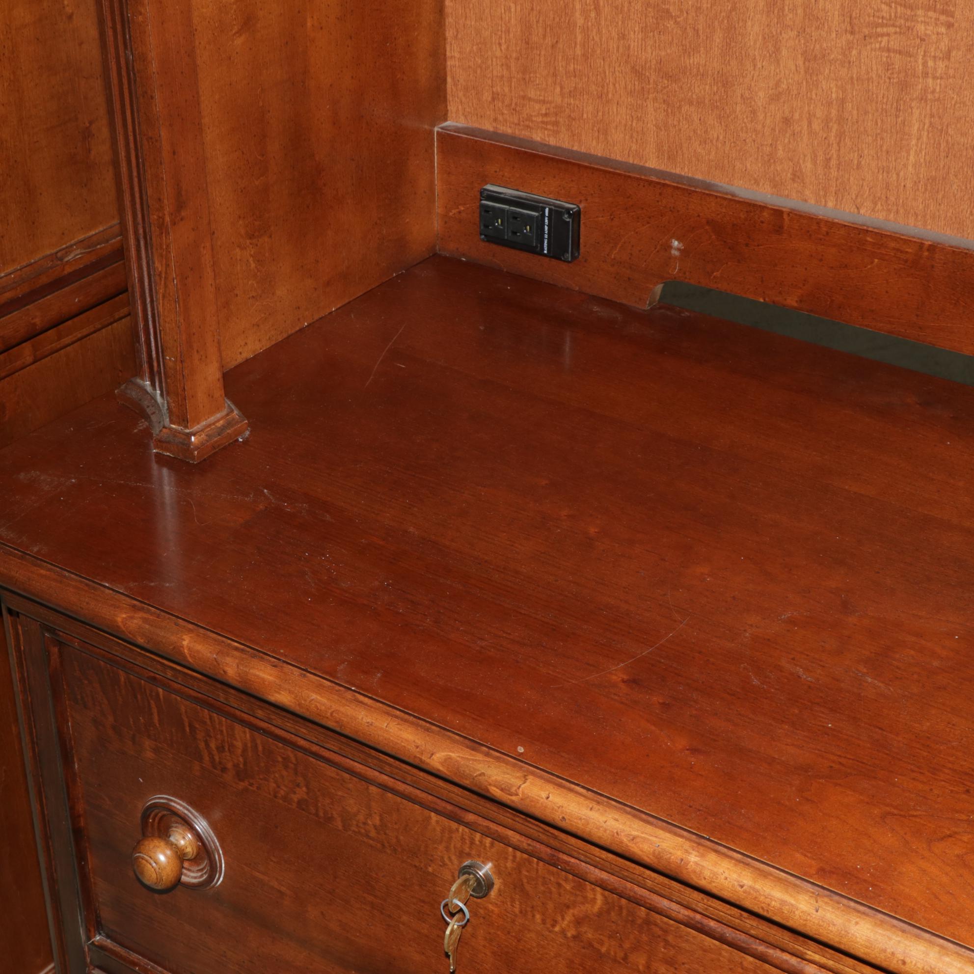 Stanley Furniture Co Illuminated Filing Cabinet Hutch