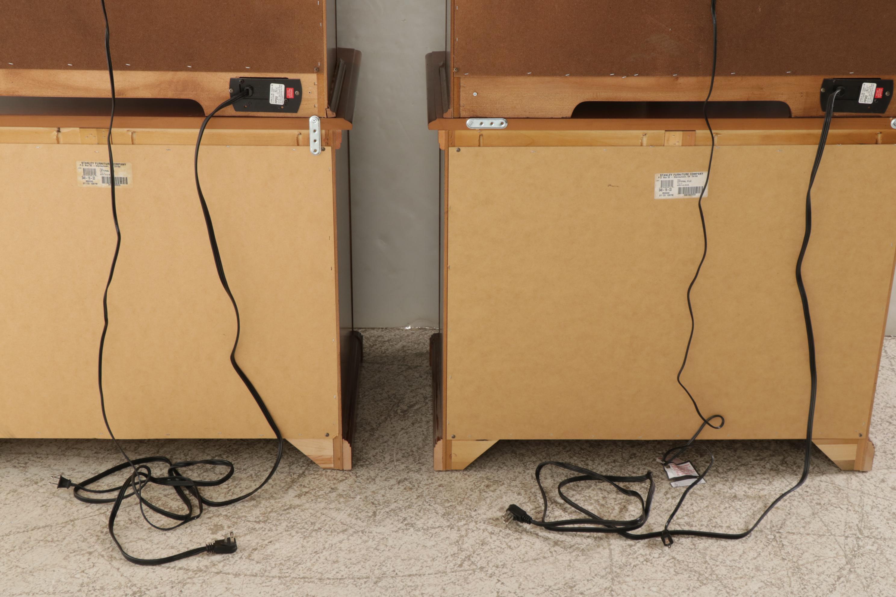 Stanley Furniture Co Illuminated Filing Cabinet Hutch