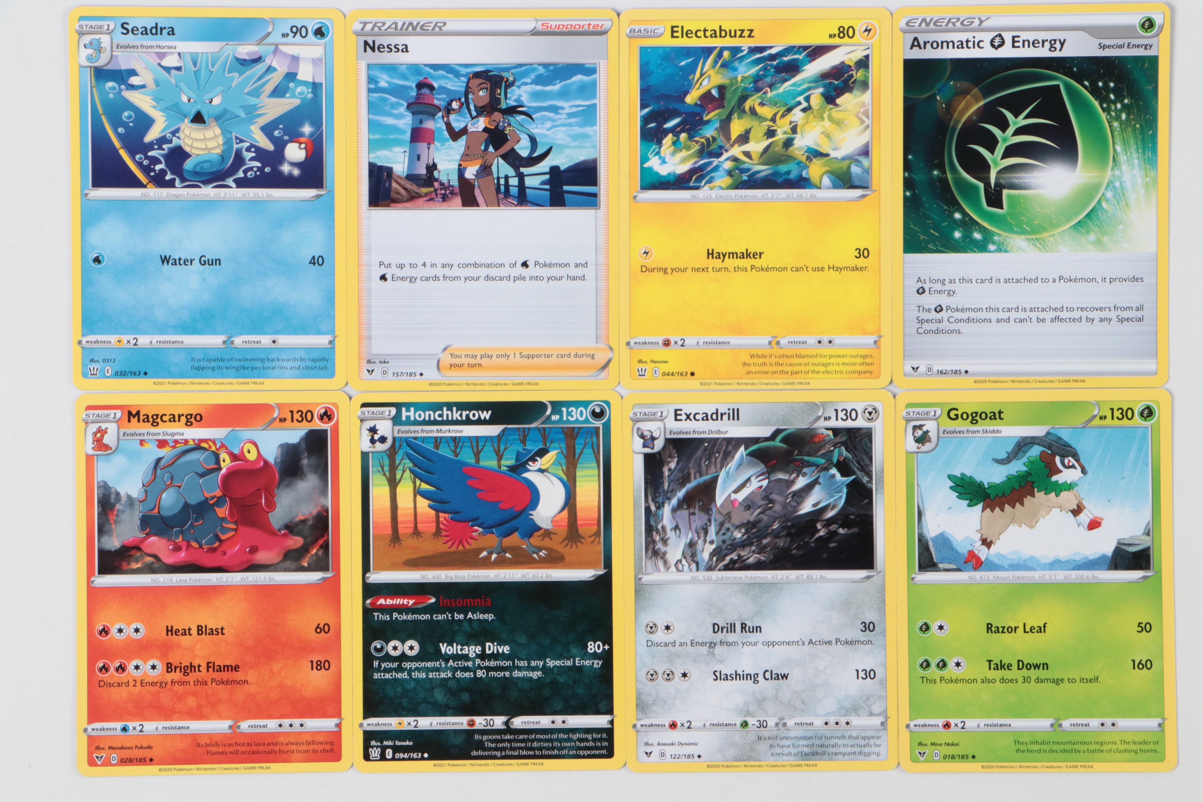 Pokémon Card Collection Featuring Basics, Trainers and More, 2020s