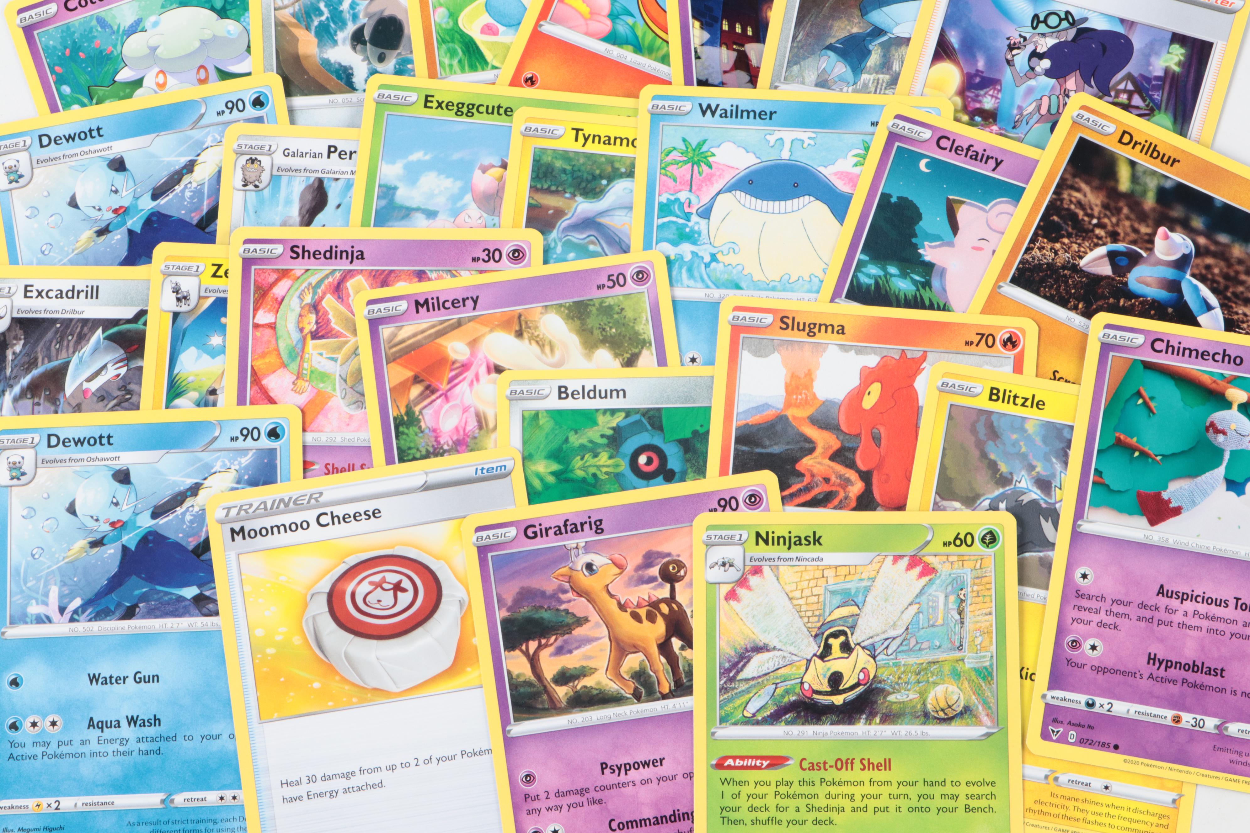 Pokémon Card Collection Featuring Basics, Trainers and More, 2020s