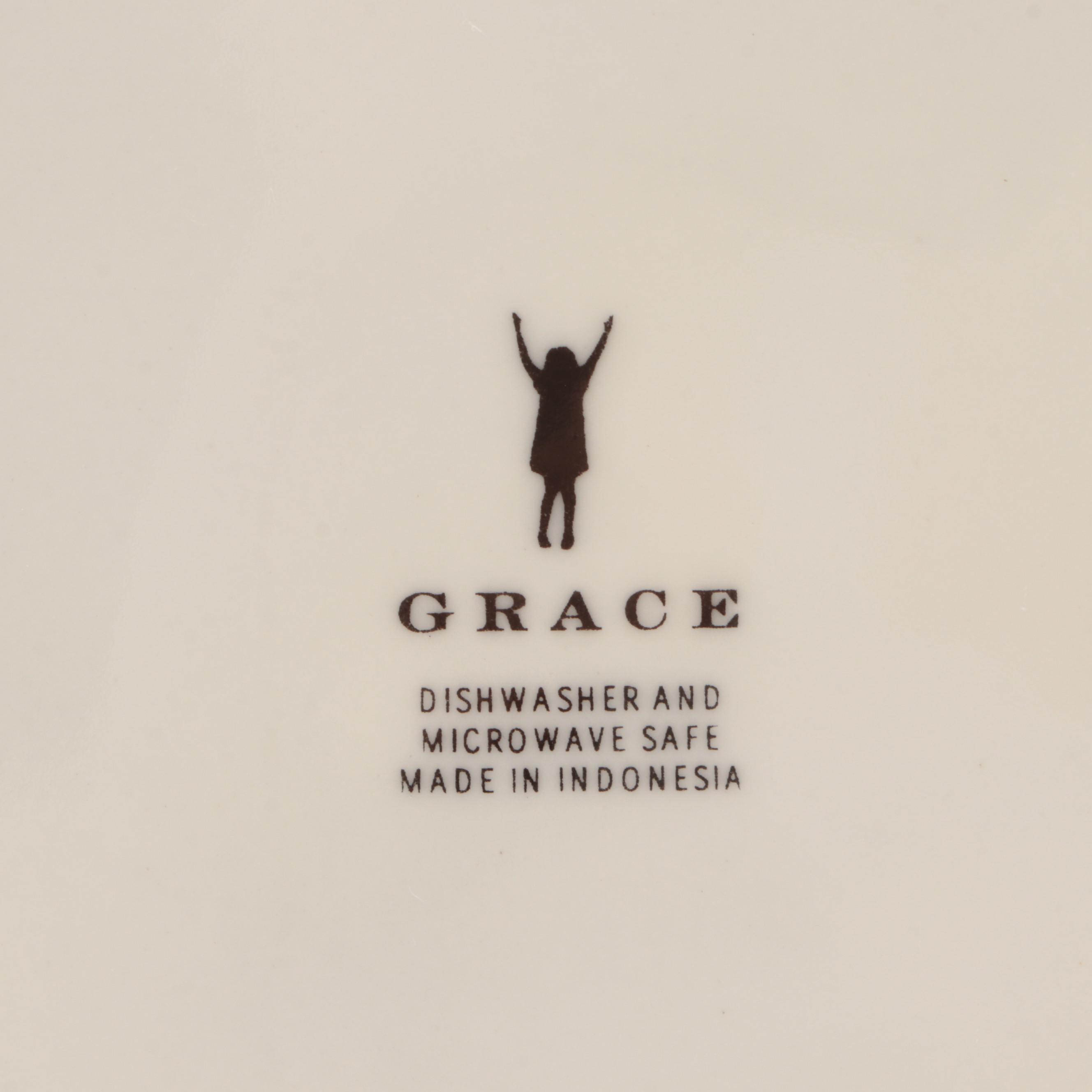 Grace for Anthropologie Ceramic Bird Themed Salad Plates