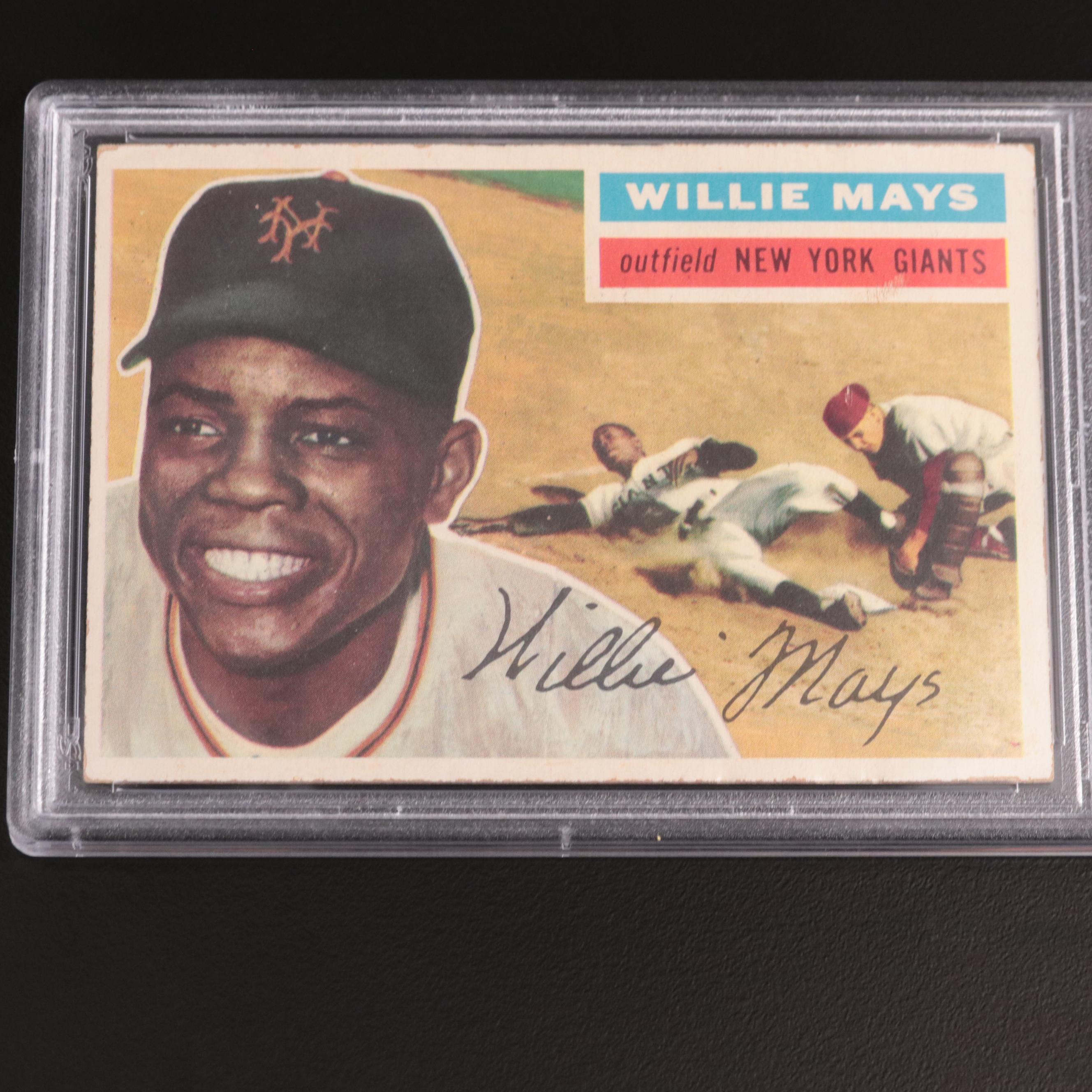1956 Topps Willie Mays White Back Variation #130 PSA Good 2 Baseball Card