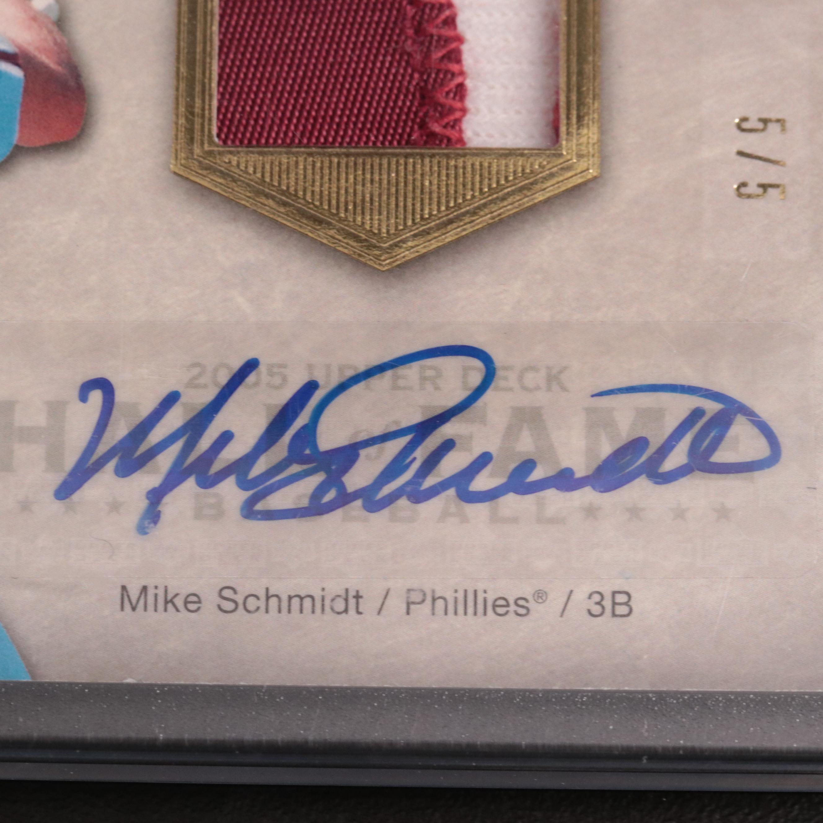 2005 Upper Deck Mike Schmidt Signed Philadelphia Phillies Jersey Patch Card