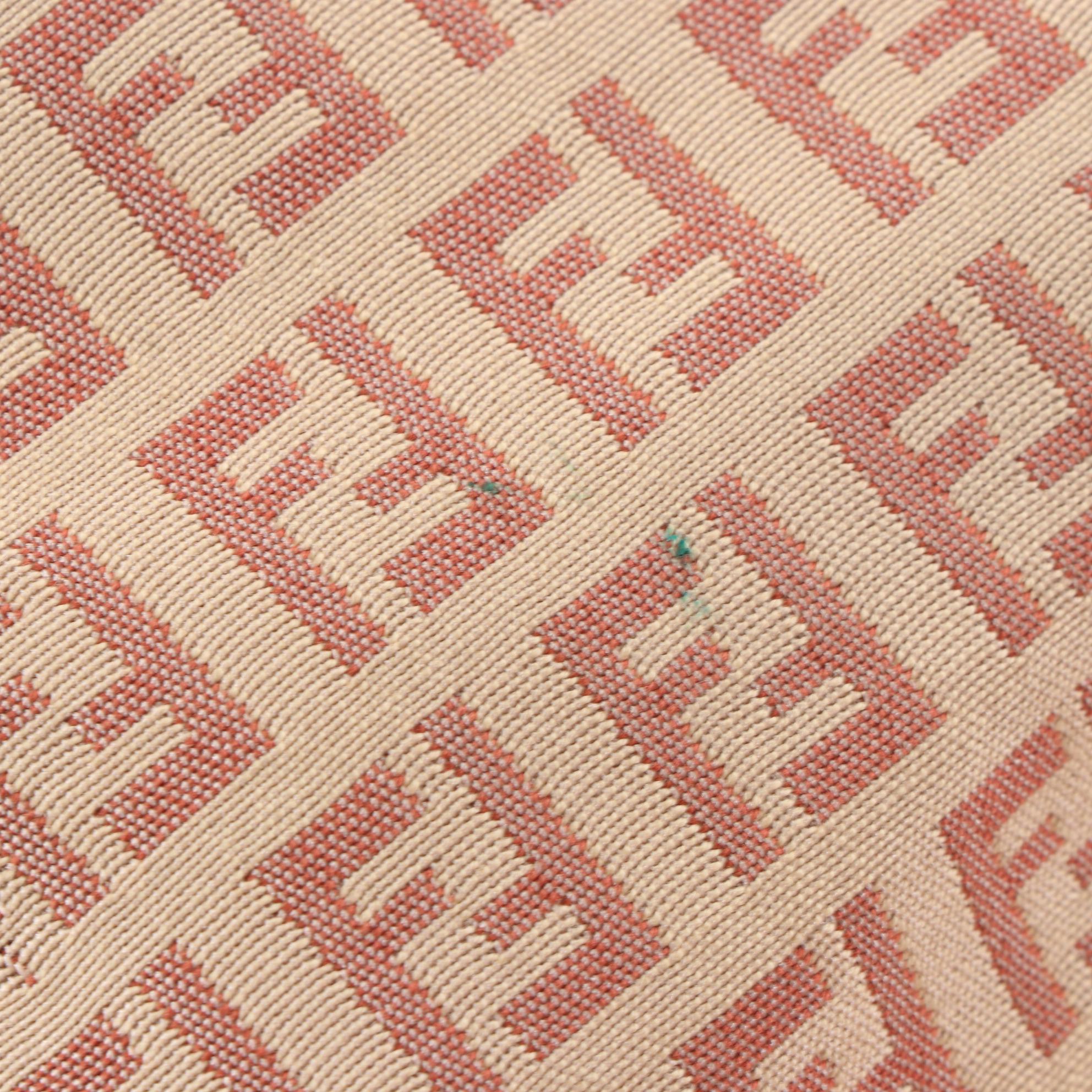 Fendi Small Tote Bag in Zuccchino Canvas and Leather Trim