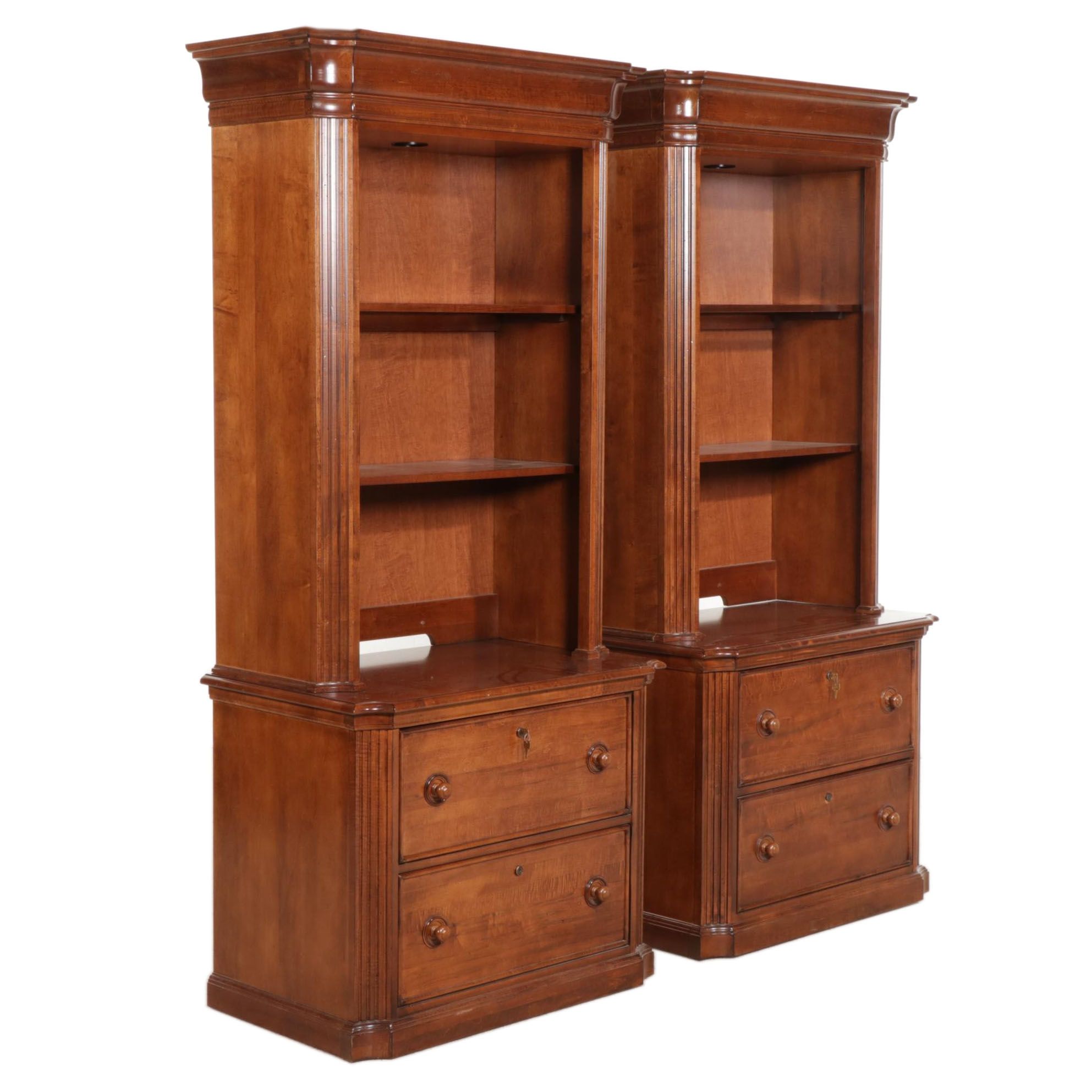 Stanley Furniture Co Illuminated Filing Cabinet Hutch