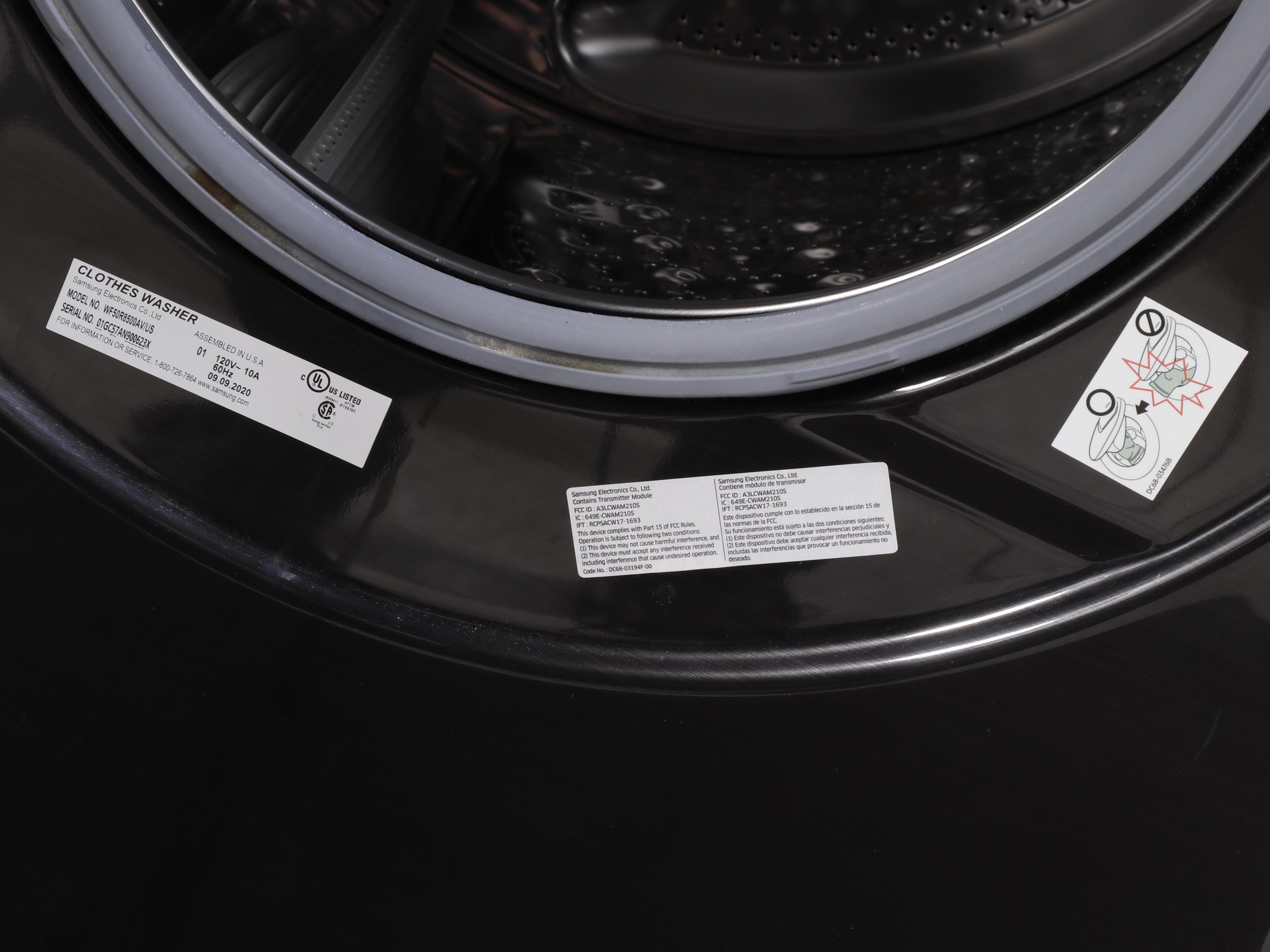 Samsung 5.0 Cu. Ft. Smart Front Load Washer, Pedestal and GE 7.8 Cu. Ft. Dryer