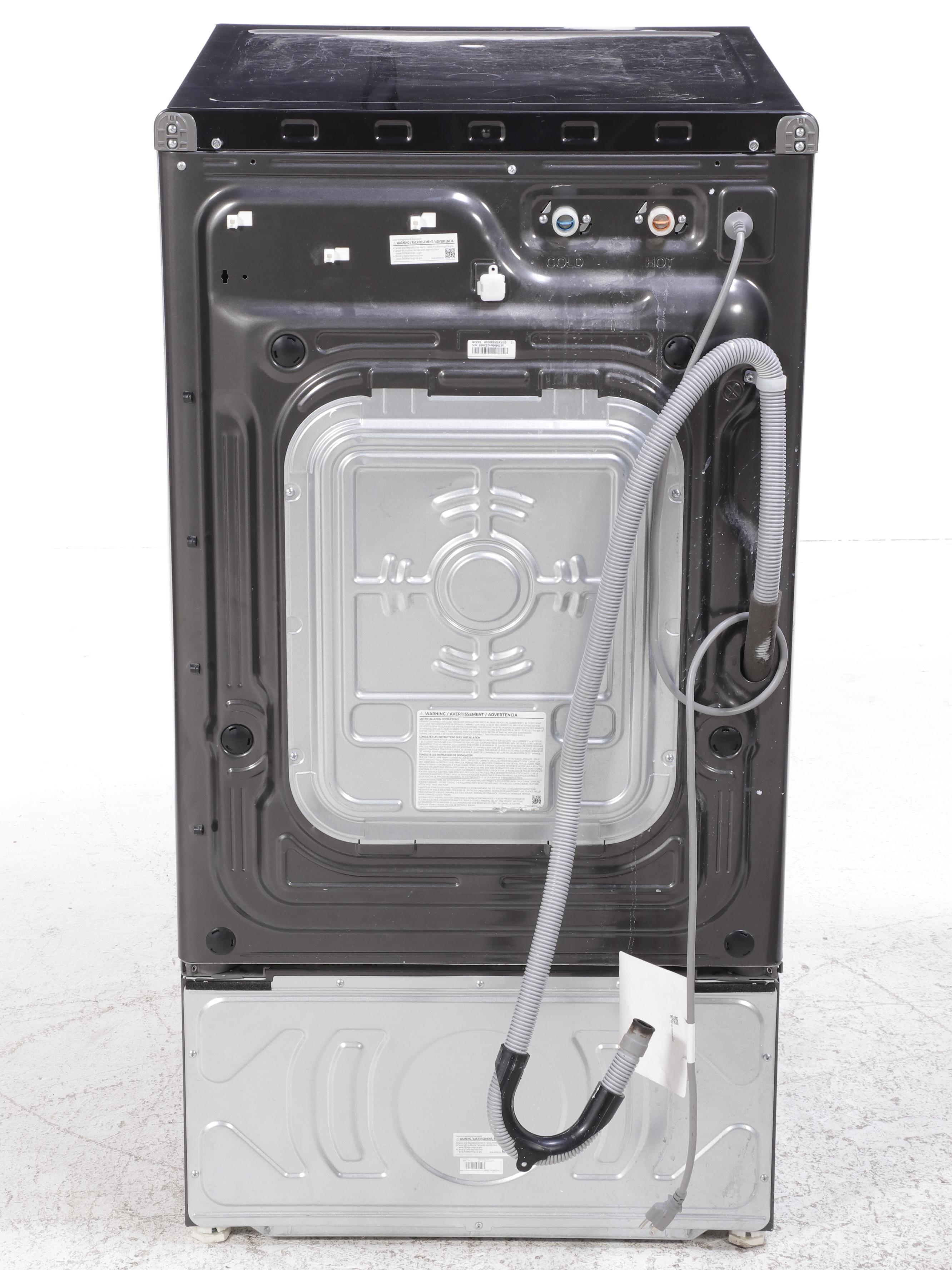 Samsung 5.0 Cu. Ft. Smart Front Load Washer, Pedestal and GE 7.8 Cu. Ft. Dryer