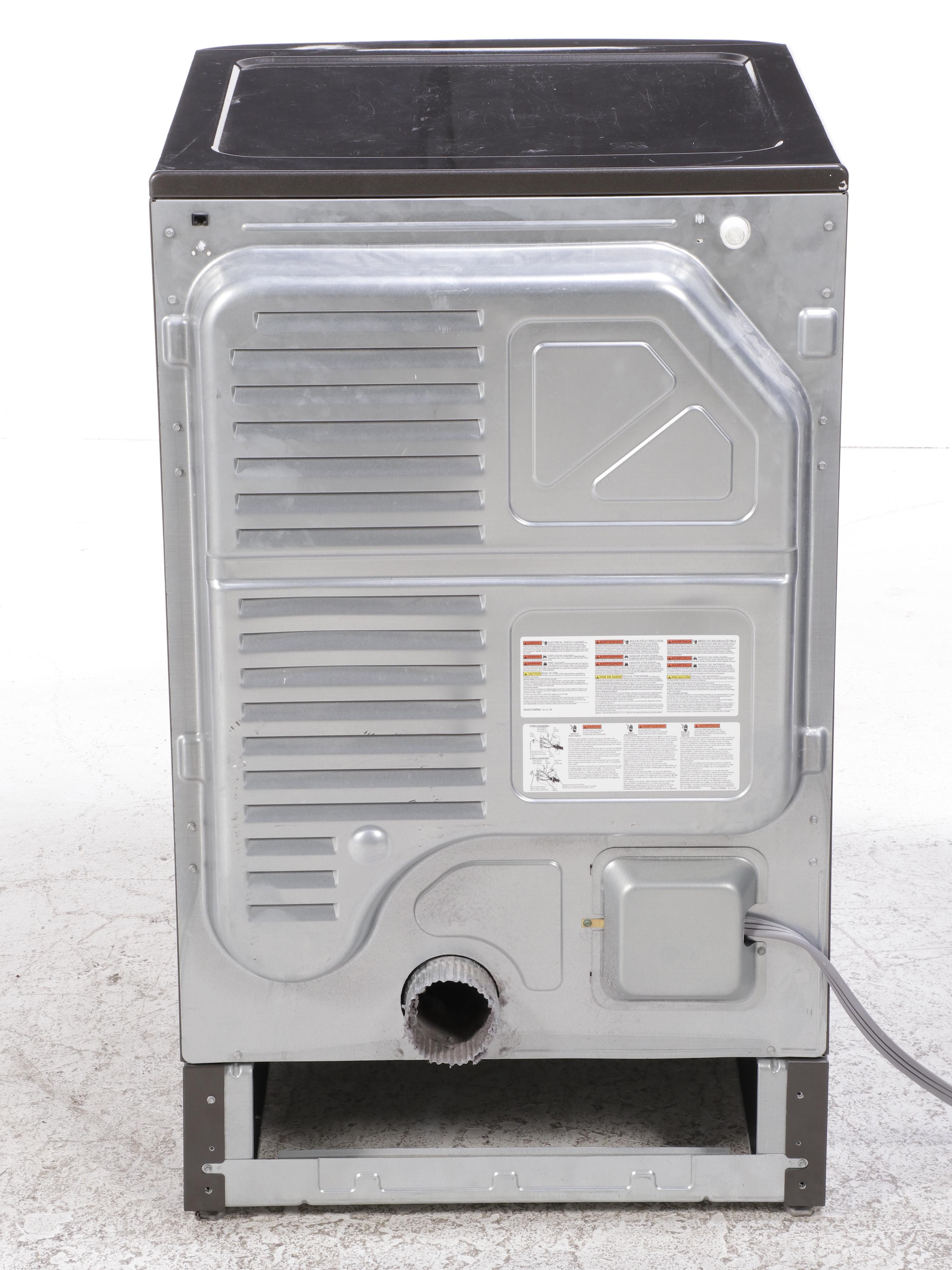 Samsung 5.0 Cu. Ft. Smart Front Load Washer, Pedestal and GE 7.8 Cu. Ft. Dryer