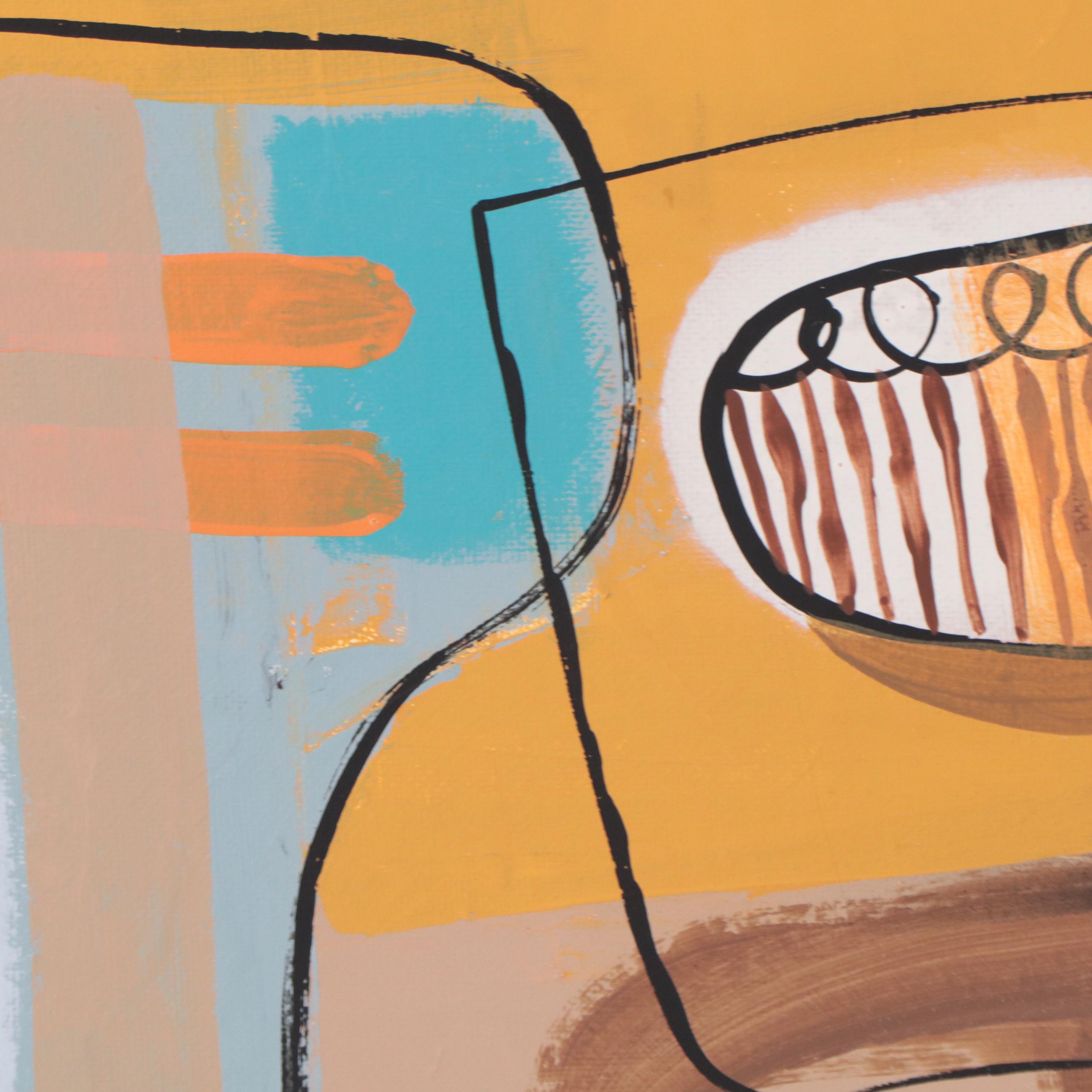 Michael Blazquez Abstract Mixed Media Painting, 2023