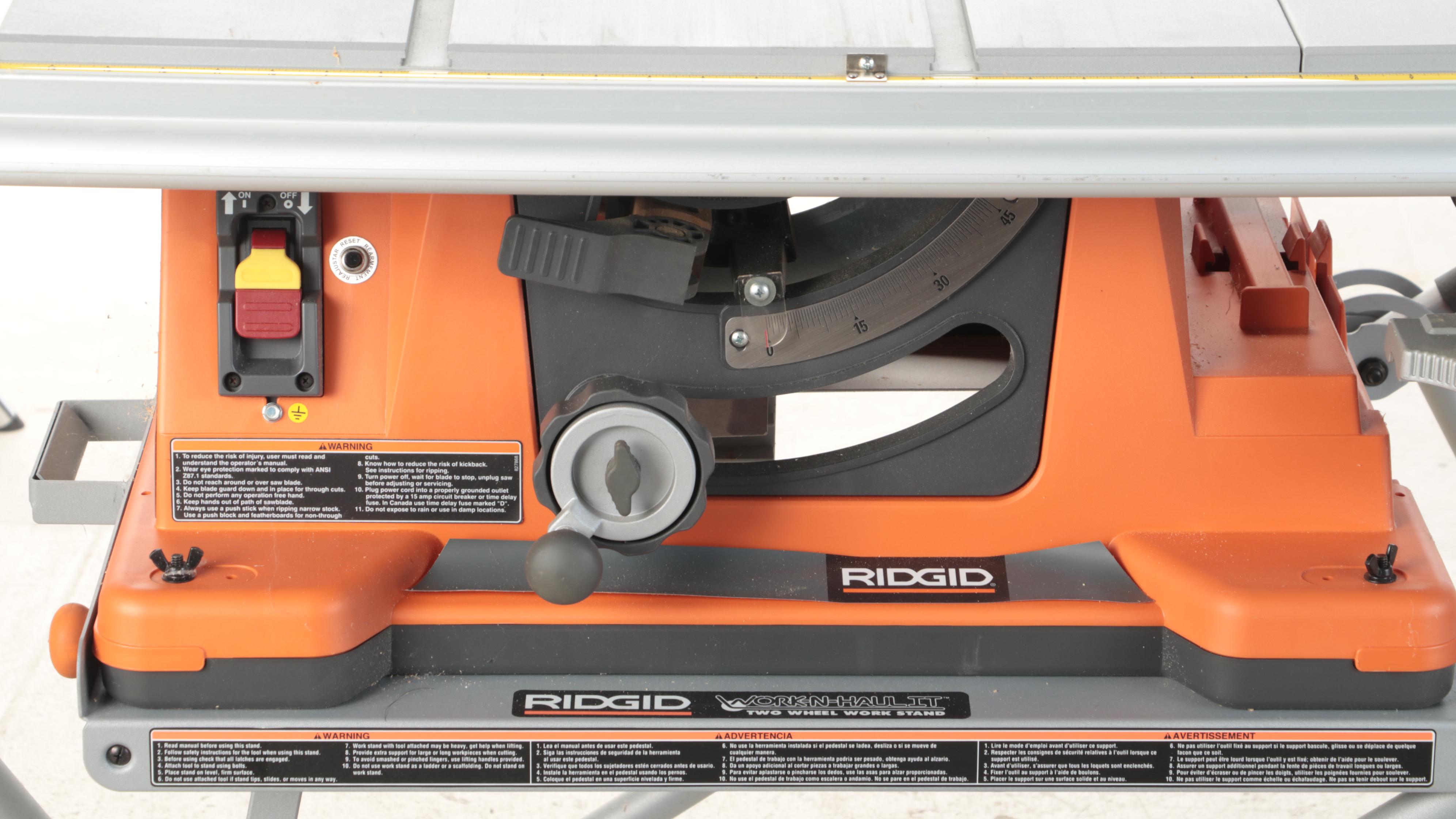 RIDGID 10" Pro Jobsite Portable Table Saw with Stand