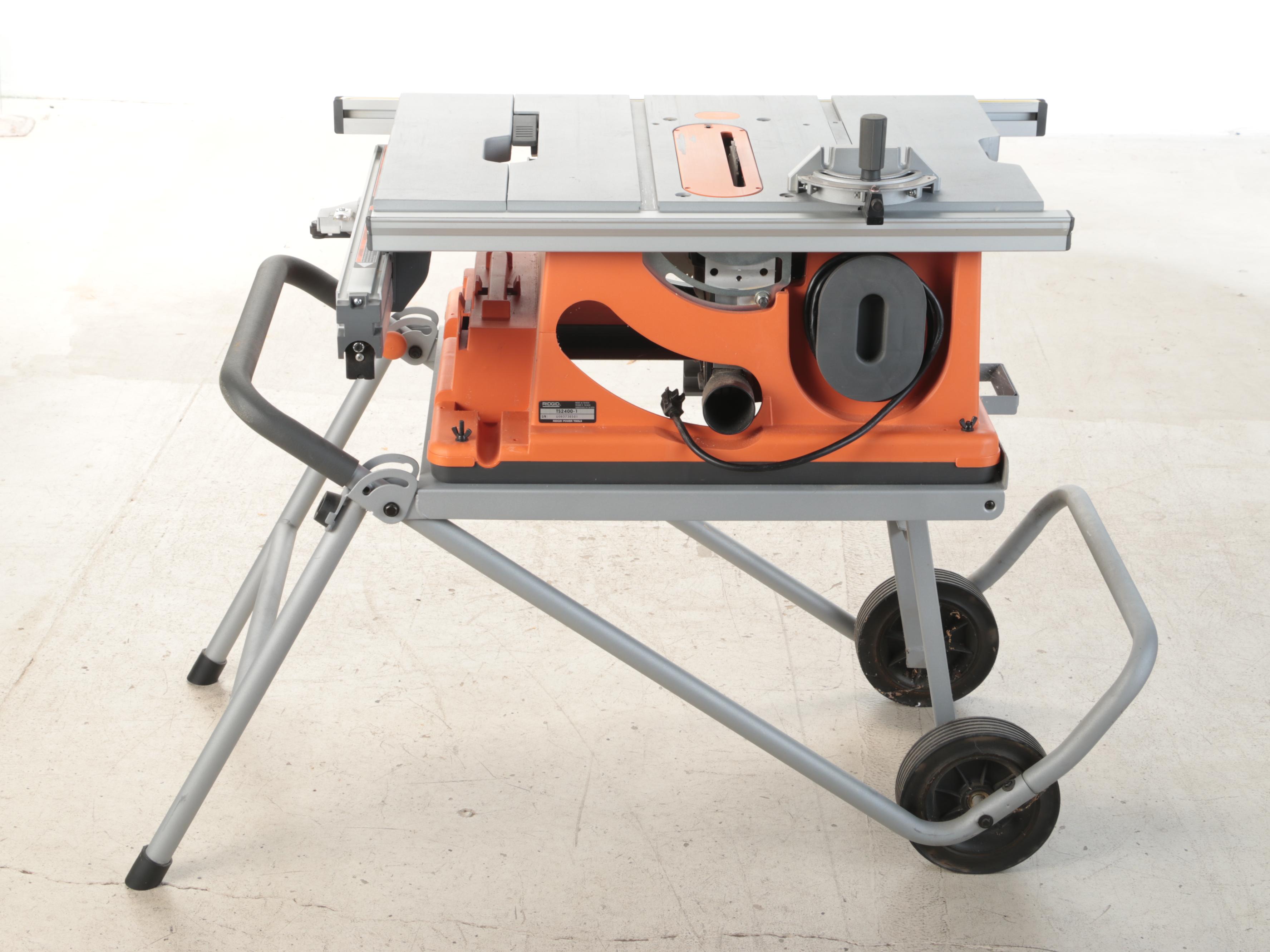 RIDGID 10" Pro Jobsite Portable Table Saw with Stand