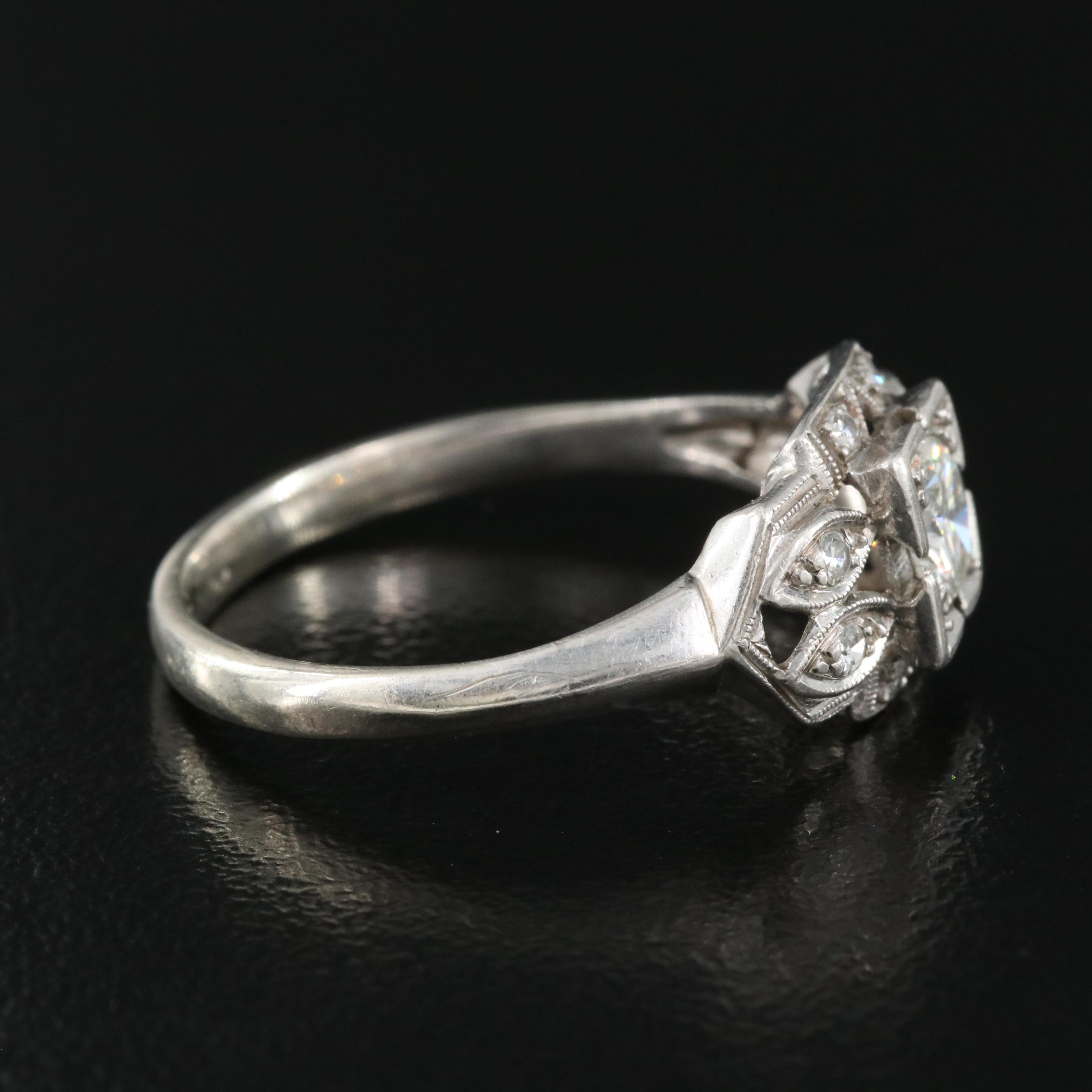 Platinum and 14K 0.55 CTW Diamond Ring