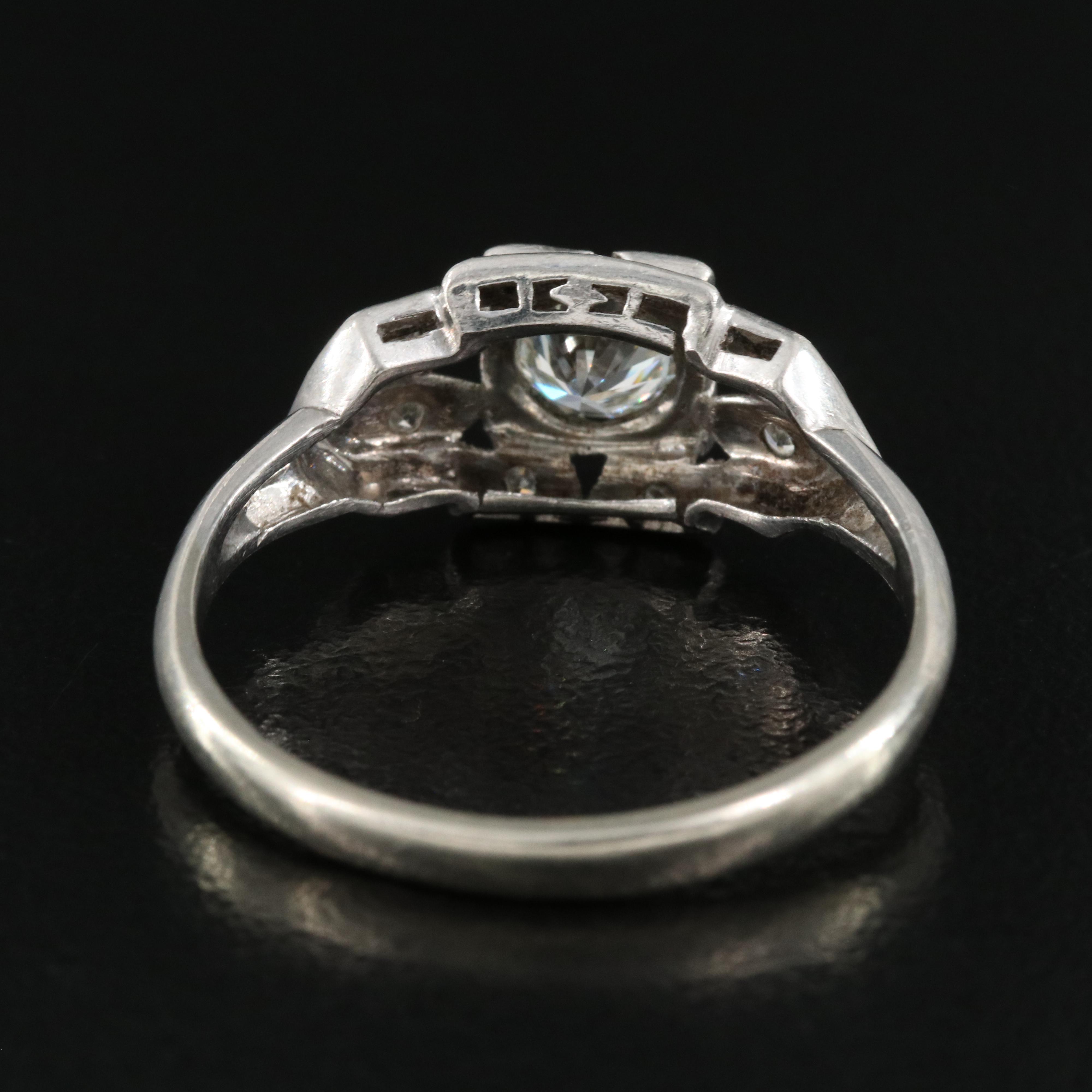 Platinum and 14K 0.55 CTW Diamond Ring