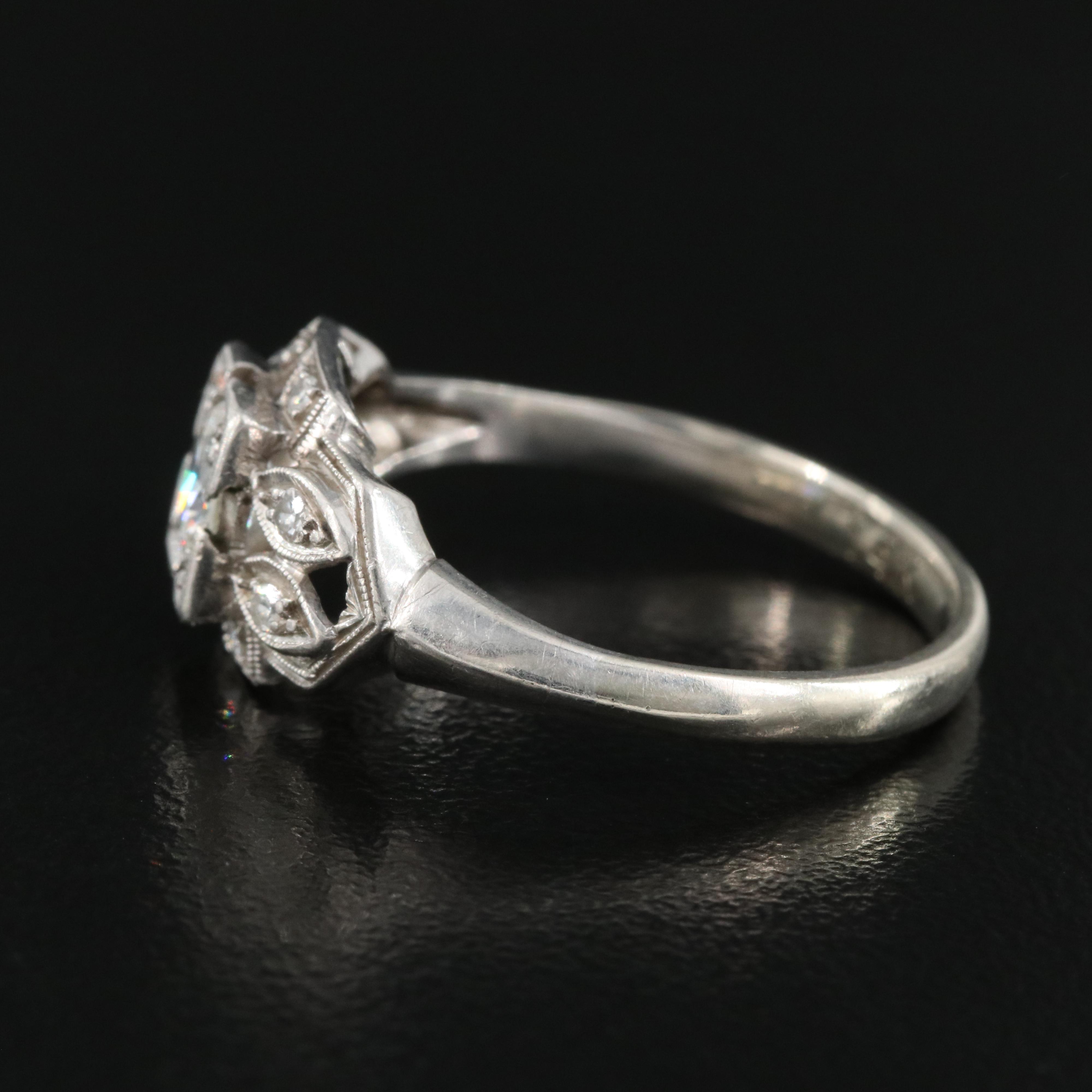 Platinum and 14K 0.55 CTW Diamond Ring