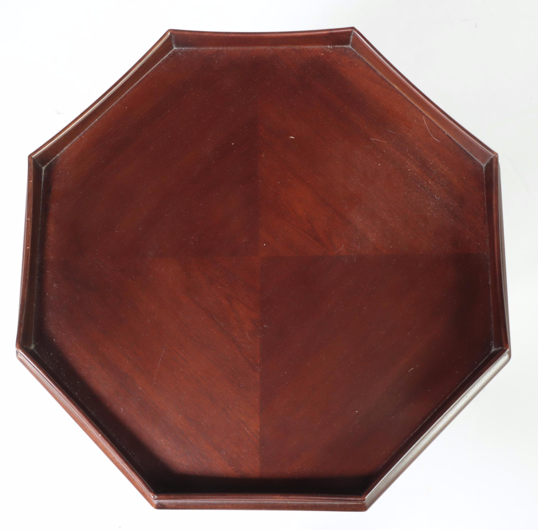 Hekman Furniture Mahogany Finish Hardwood Side Table