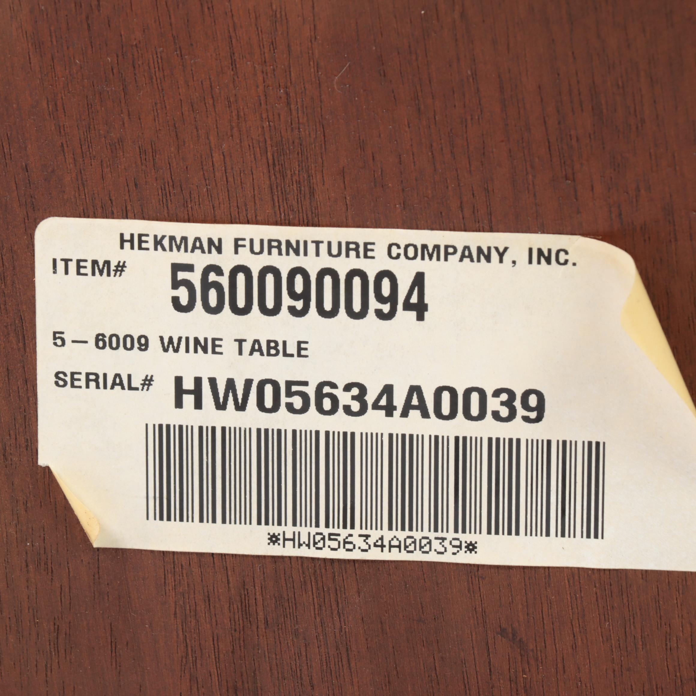 Hekman Furniture Mahogany Finish Hardwood Side Table