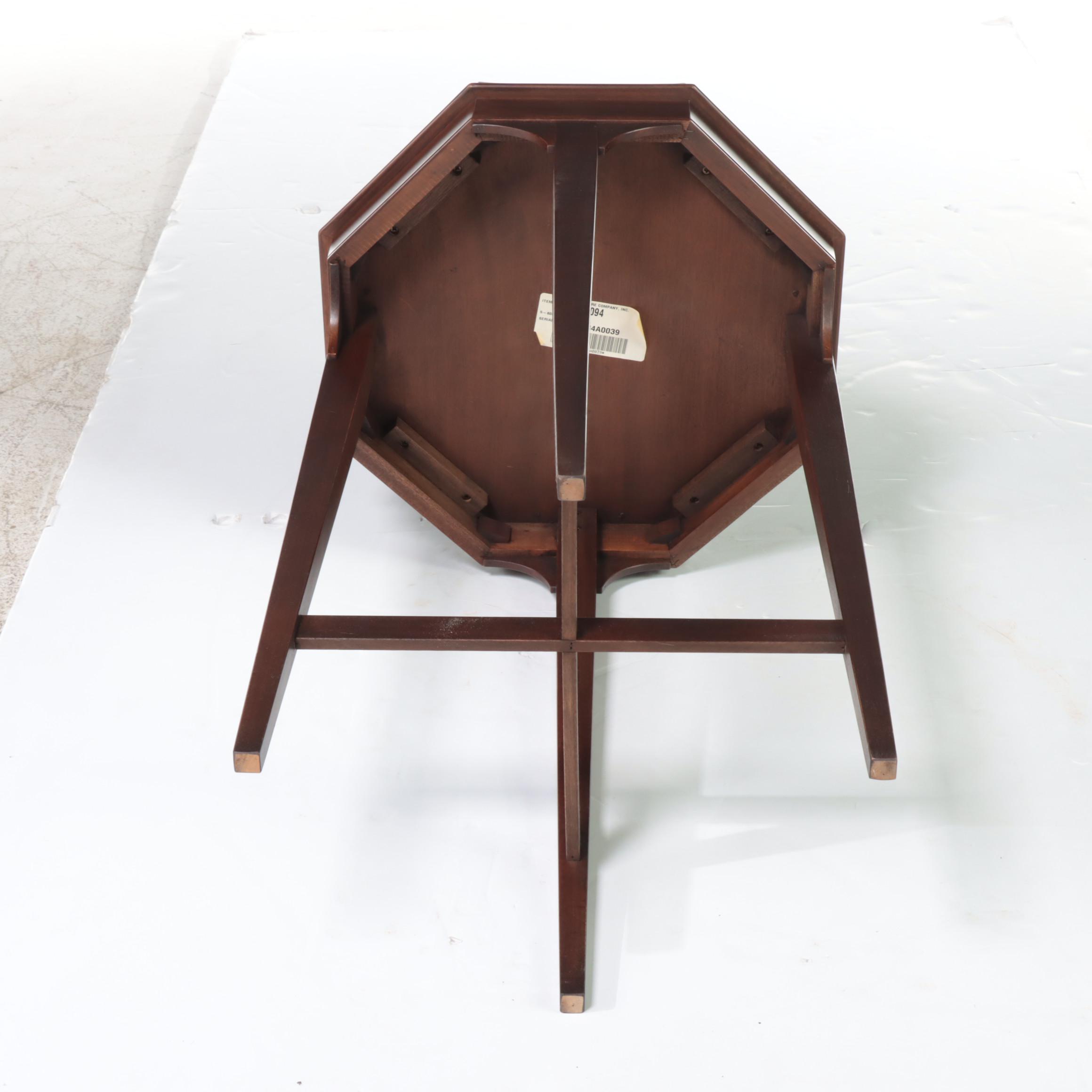 Hekman Furniture Mahogany Finish Hardwood Side Table