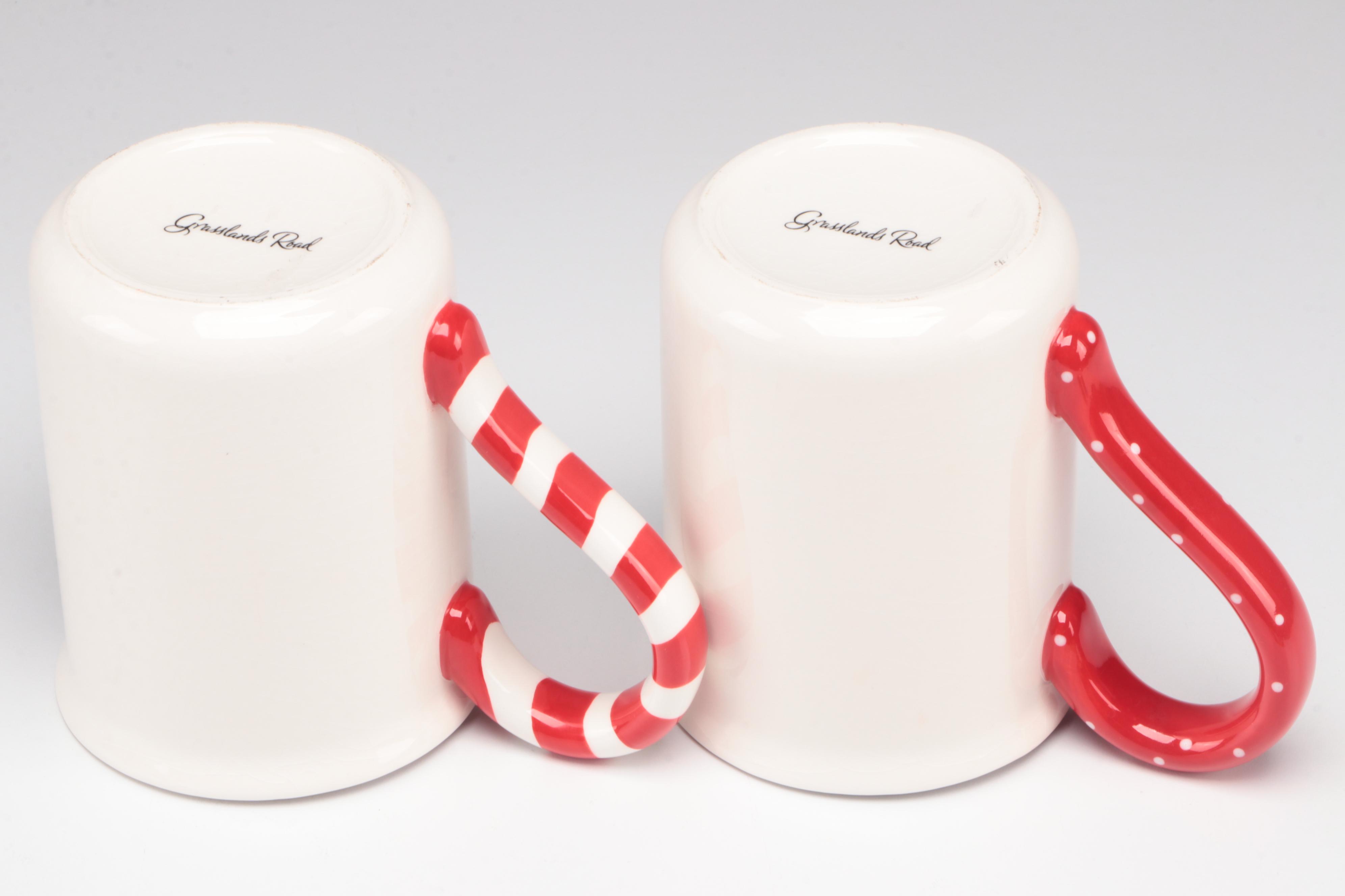 Spode "Christmas Tree" Glass Pitcher with Christmas Pitcher, Mugs and Ornaments