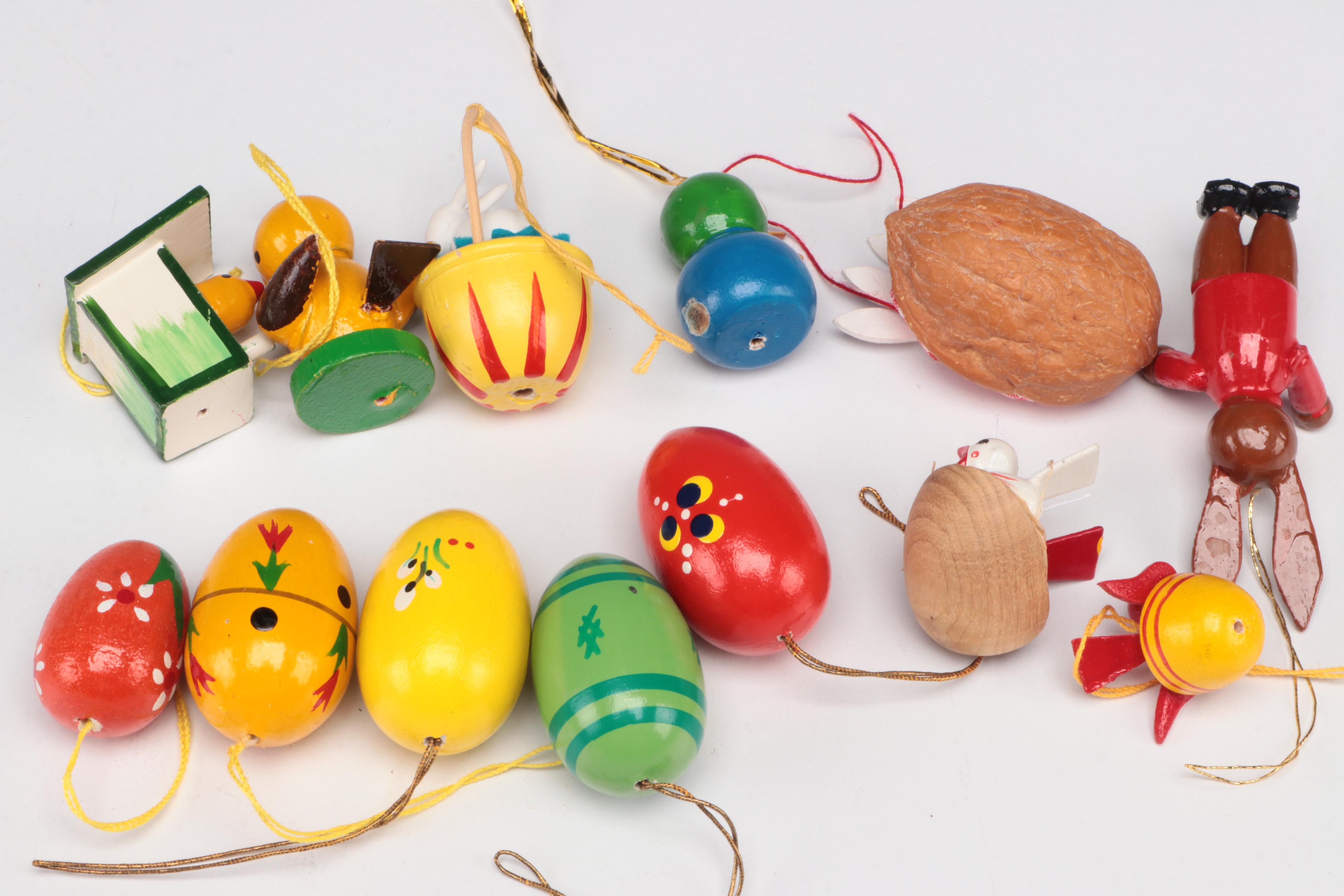 Spode "Christmas Tree" Glass Pitcher with Christmas Pitcher, Mugs and Ornaments