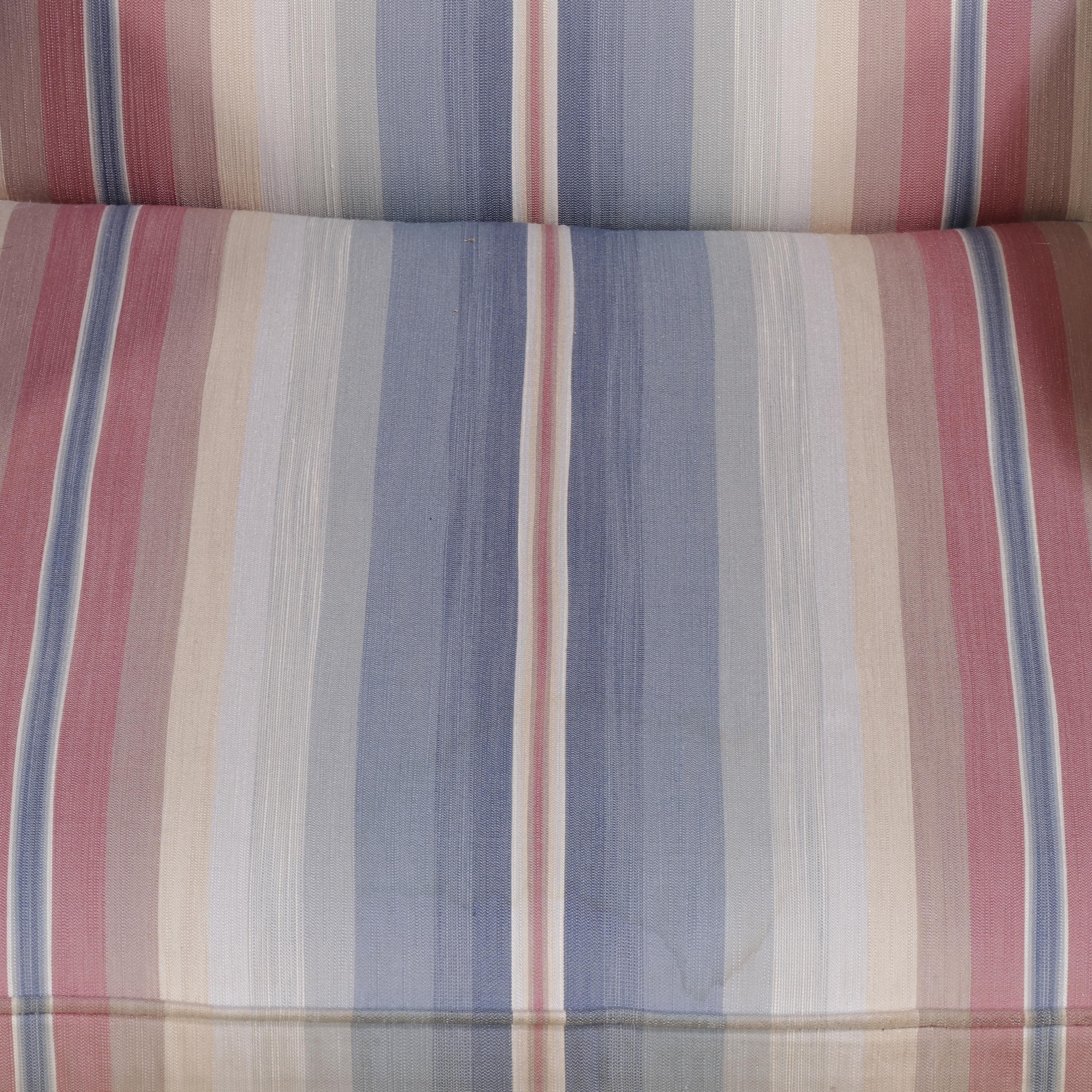 Clayton Marcus Stripe Upholstered Queen Anne Style Wingback Chair