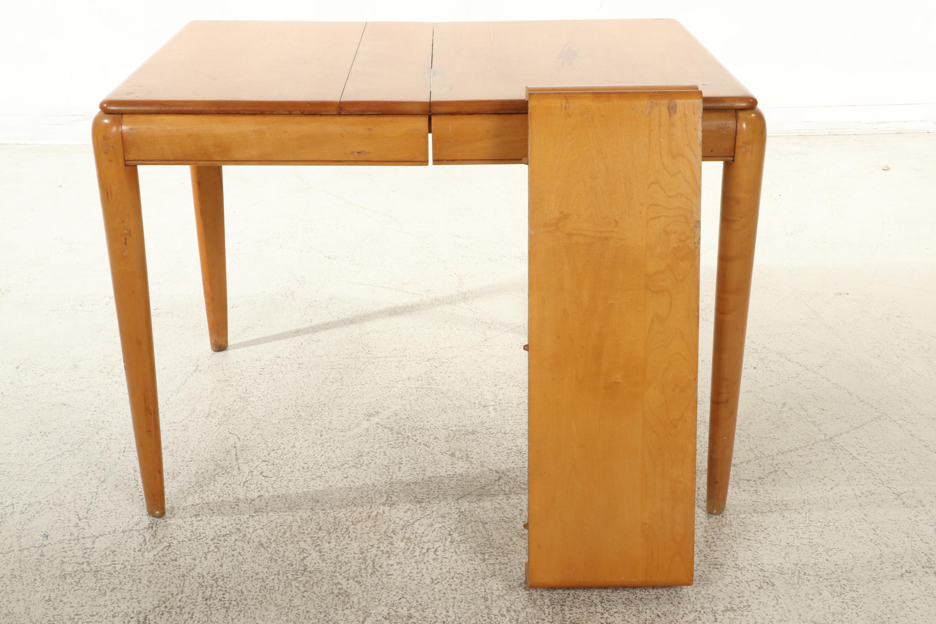Heywood-Wakefield Birch Dining Table and Four Chairs, 1940s