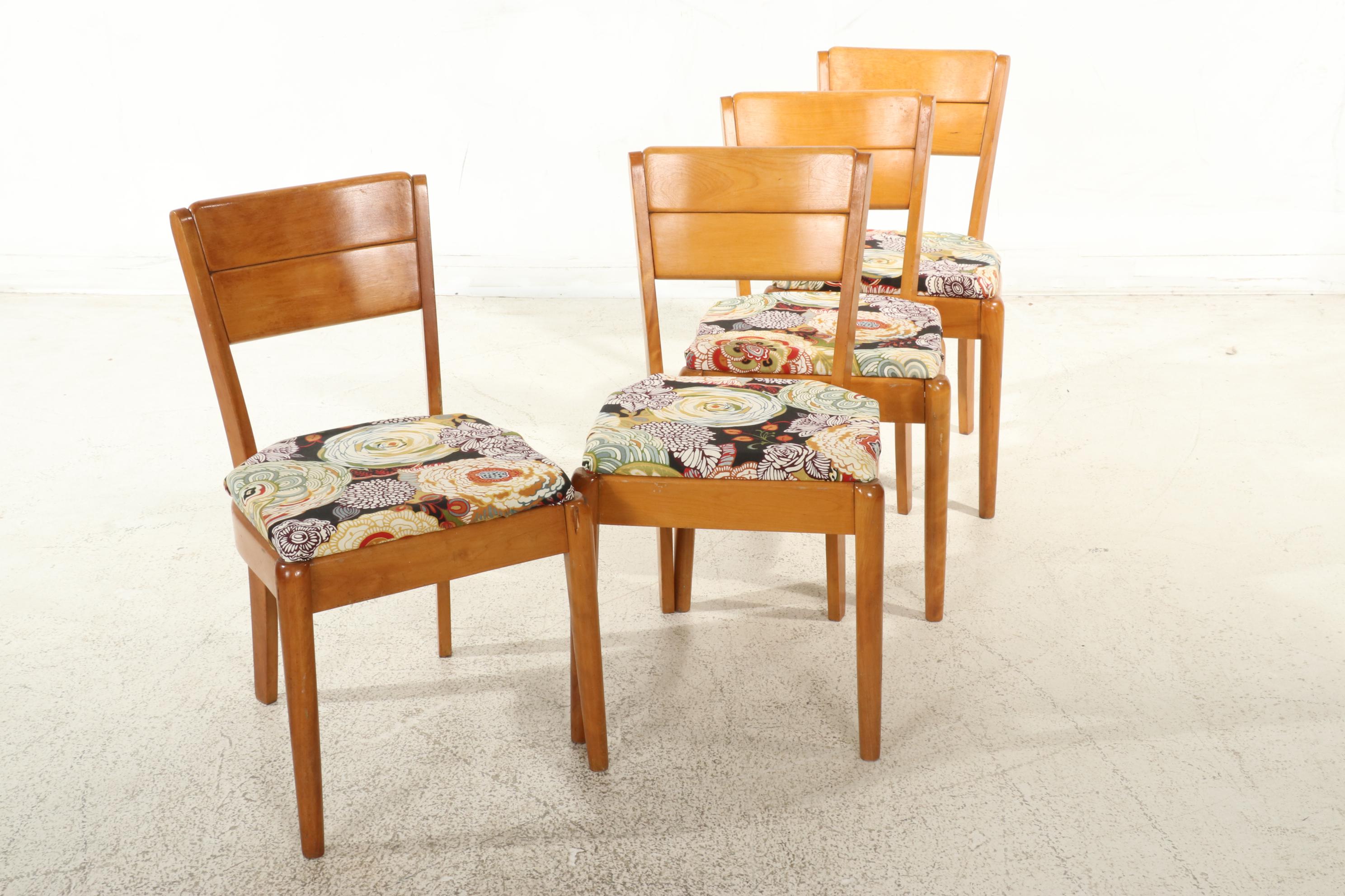 Heywood-Wakefield Birch Dining Table and Four Chairs, 1940s