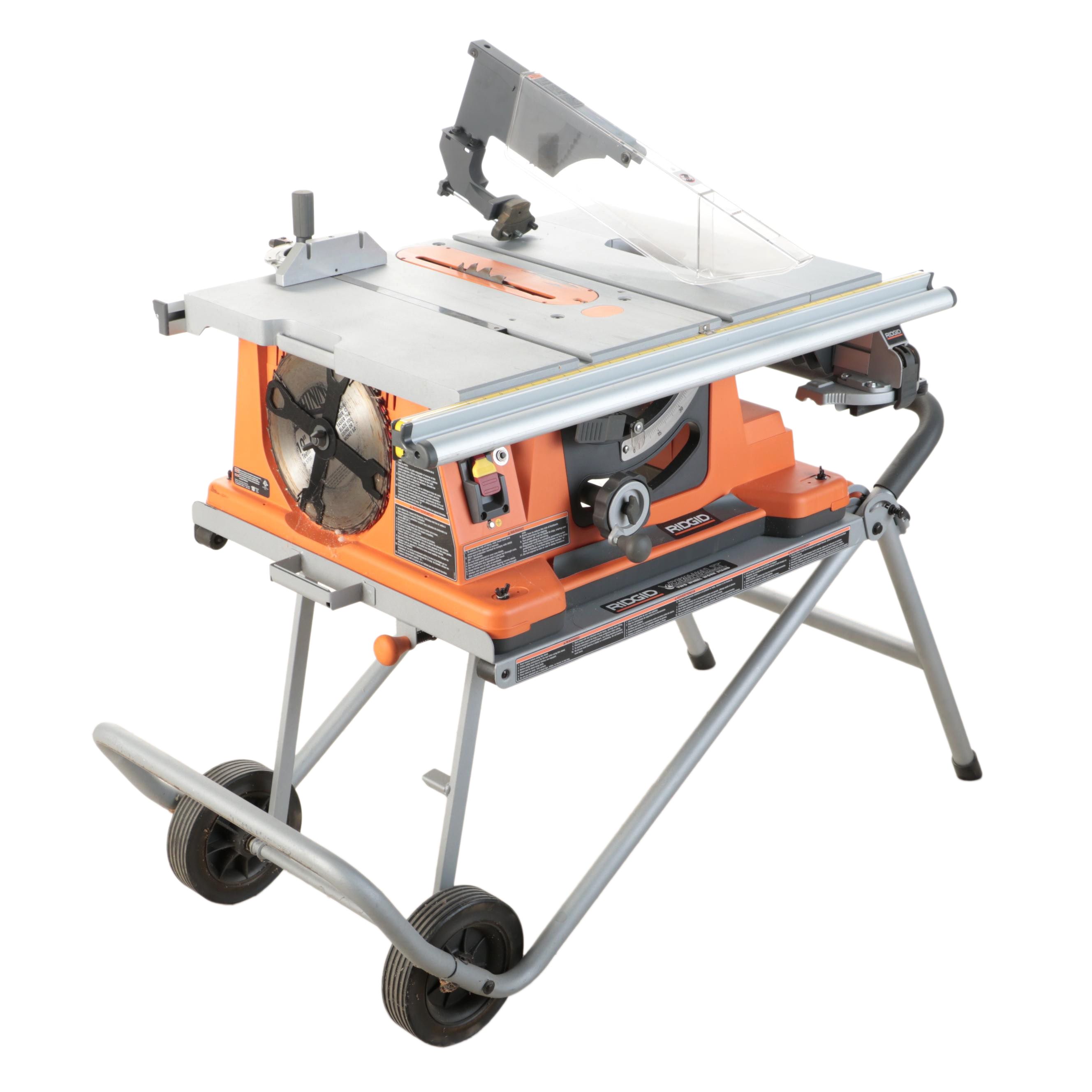 RIDGID 10" Pro Jobsite Portable Table Saw with Stand