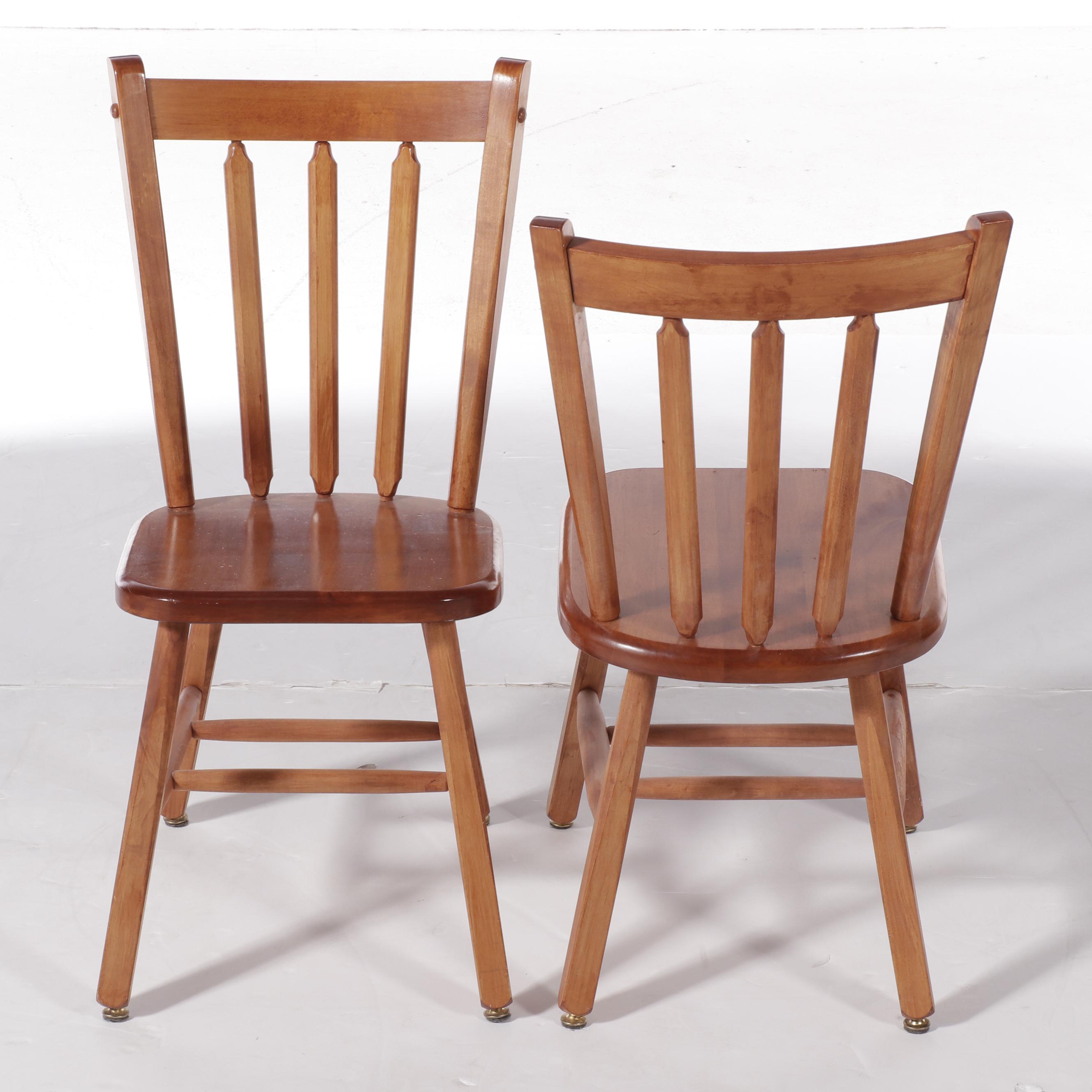 Set of American Colonial Style Maple Arrowback Side Chairs
