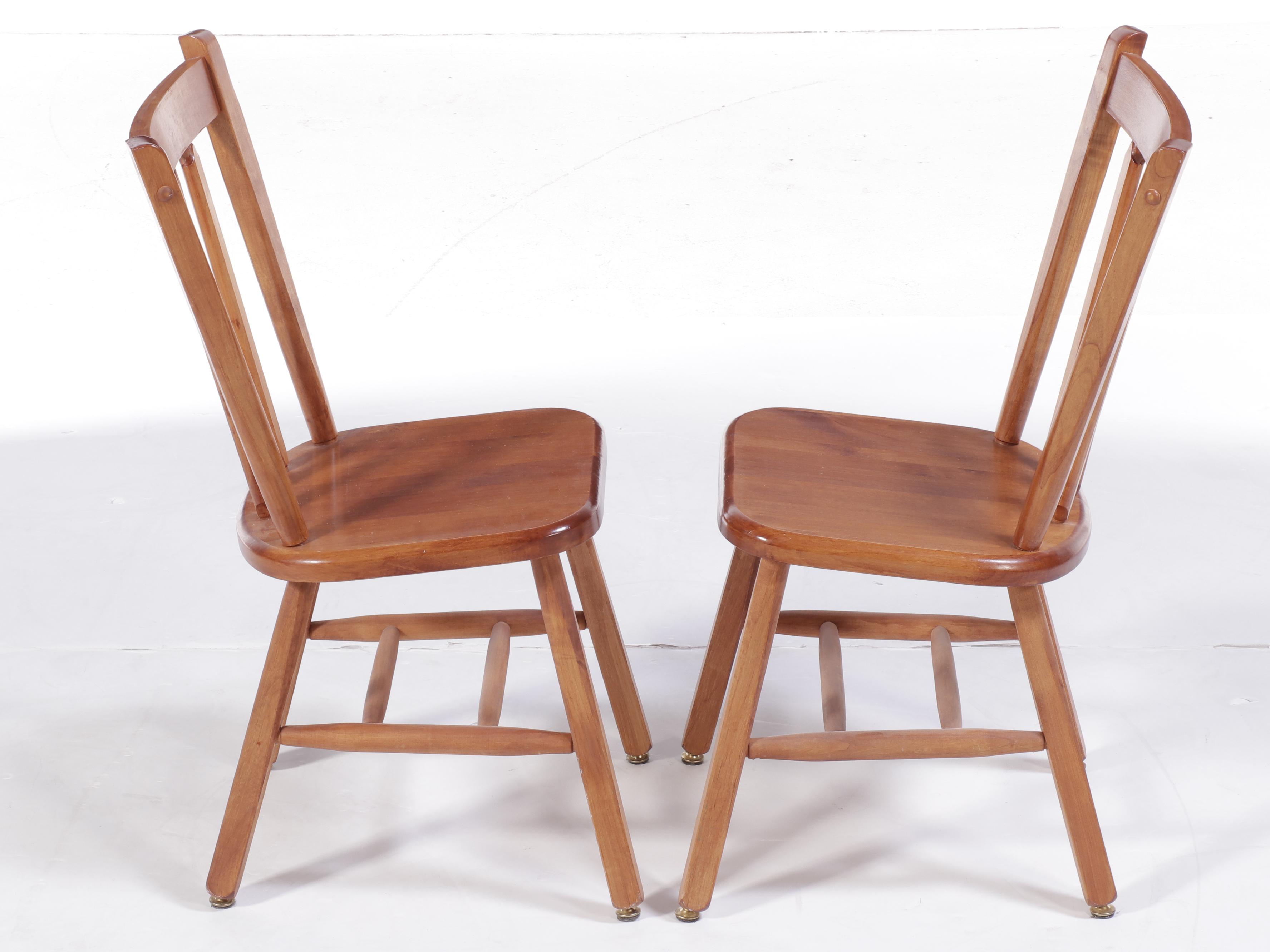 Set of American Colonial Style Maple Arrowback Side Chairs