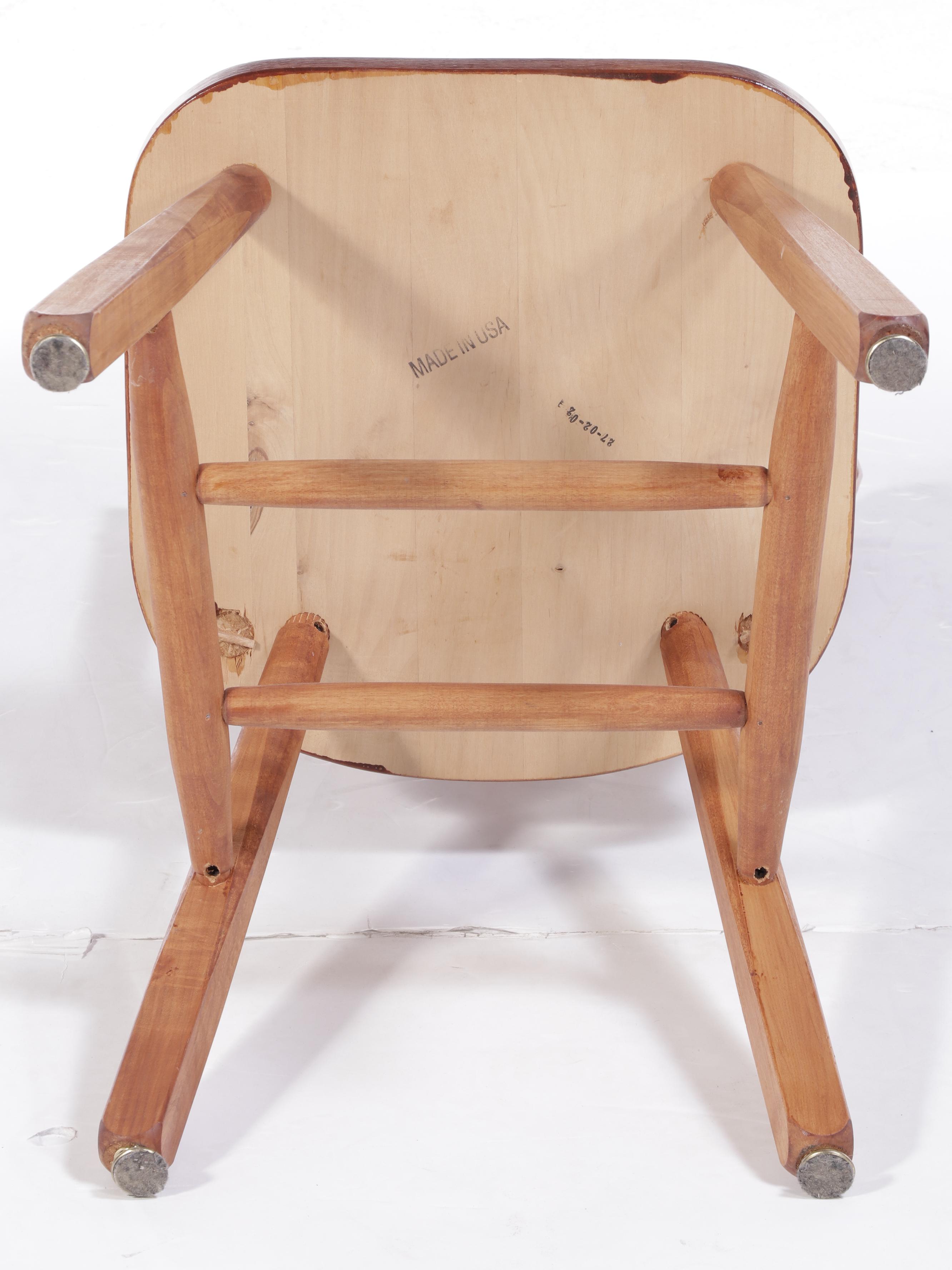 Set of American Colonial Style Maple Arrowback Side Chairs