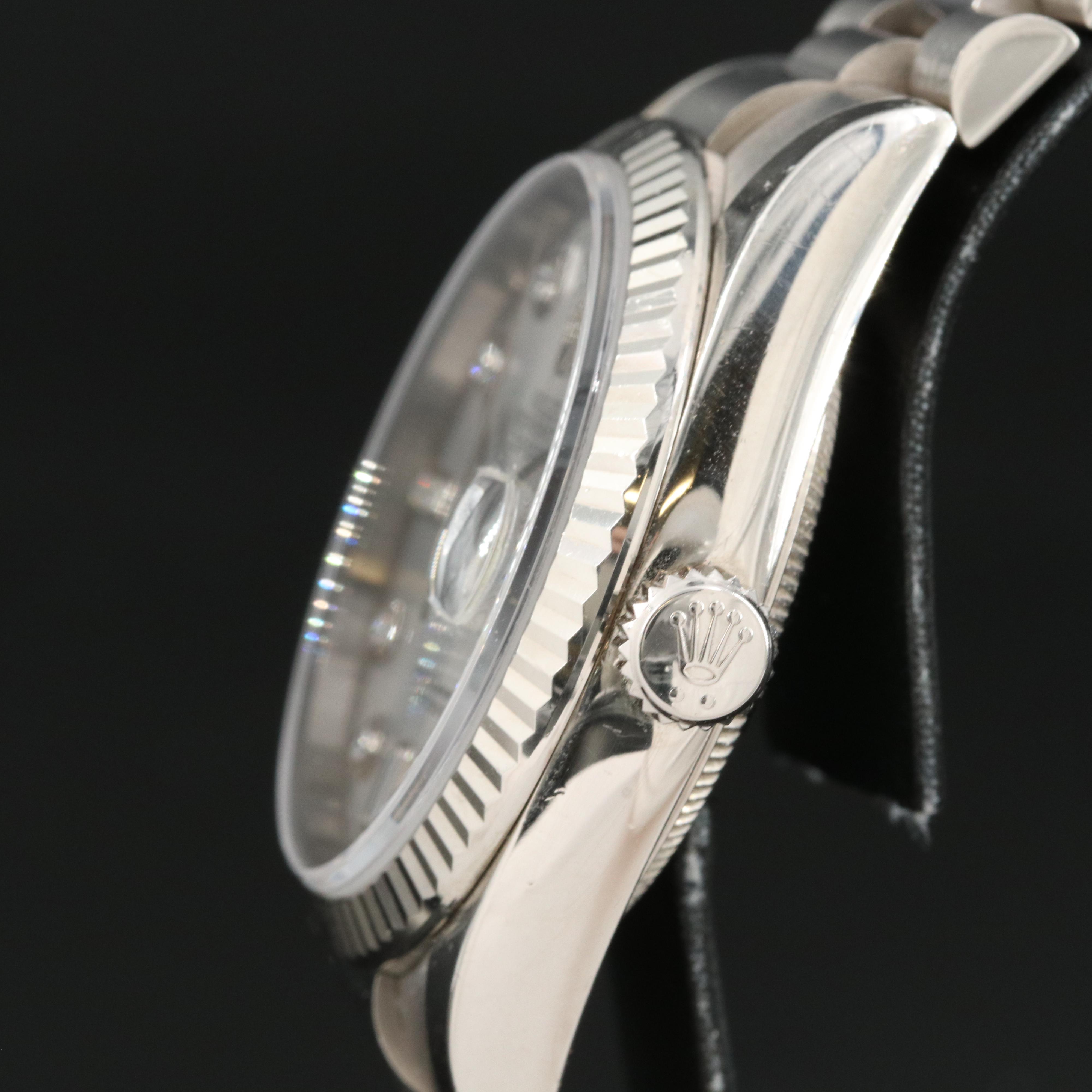 2000 Rolex President 18K Day-Date Factory Diamond Dial Watch