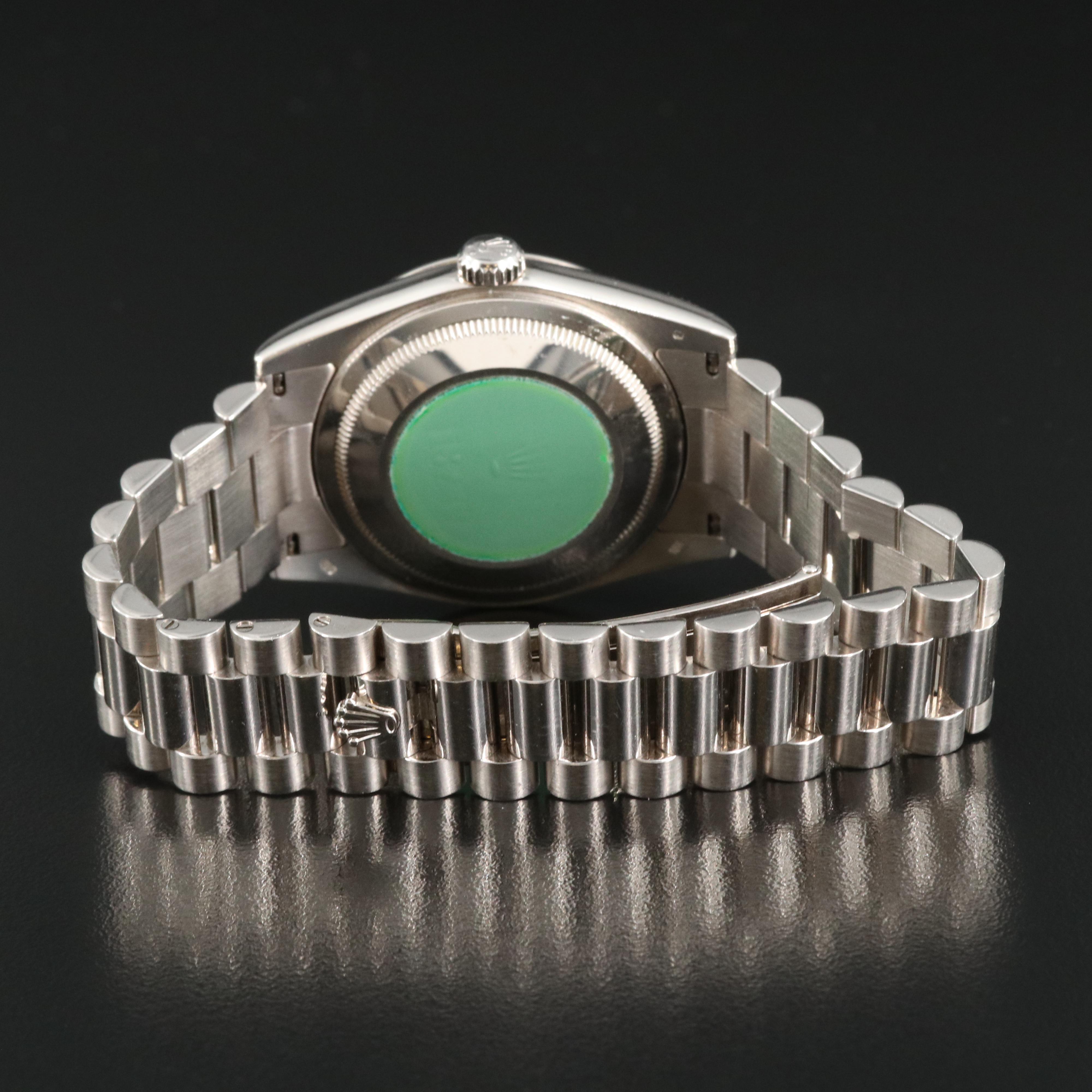 2000 Rolex President 18K Day-Date Factory Diamond Dial Watch